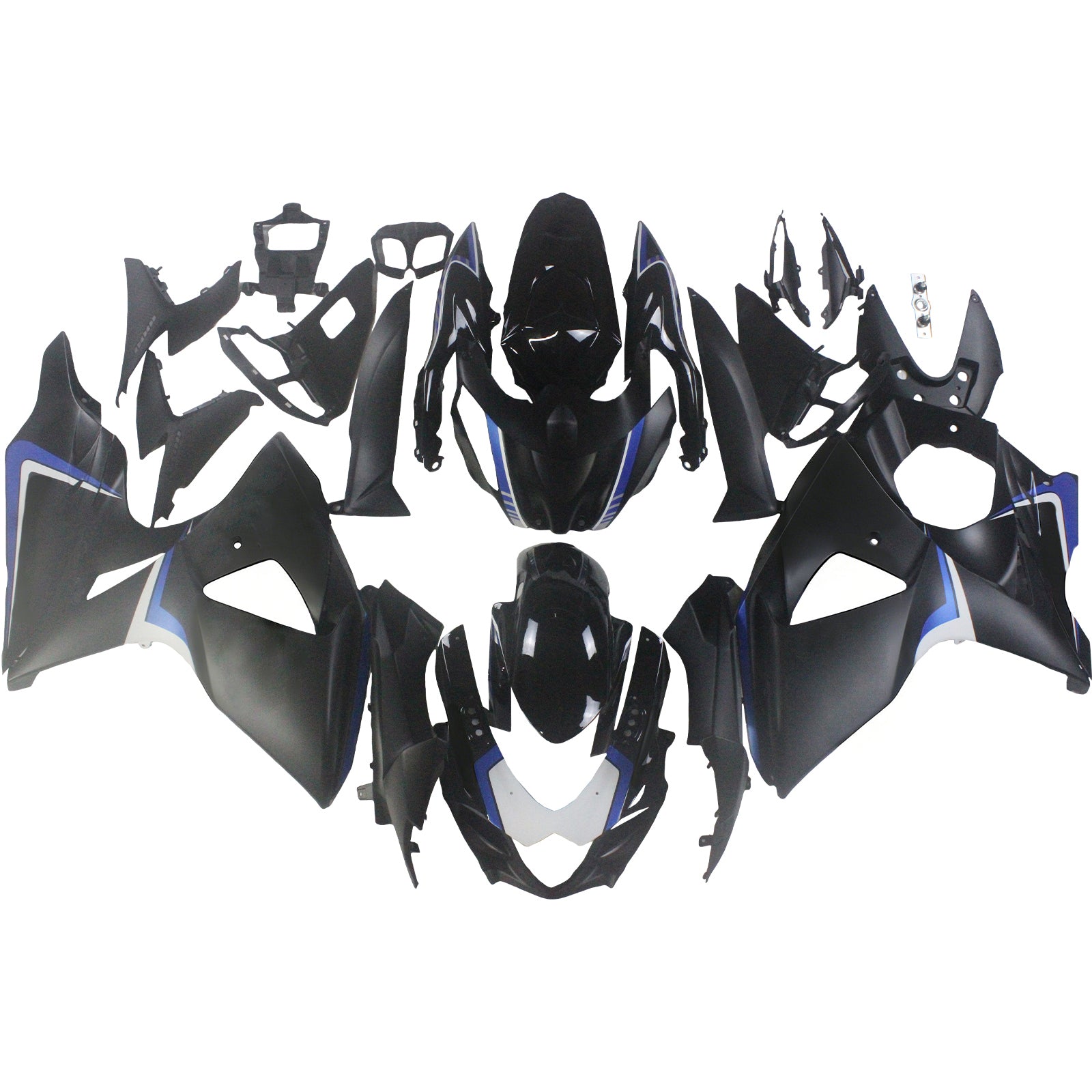 Amotopart 2009-2016 K9 GSXR1000 Suzuki Nero e Blu Style3 Kit carena