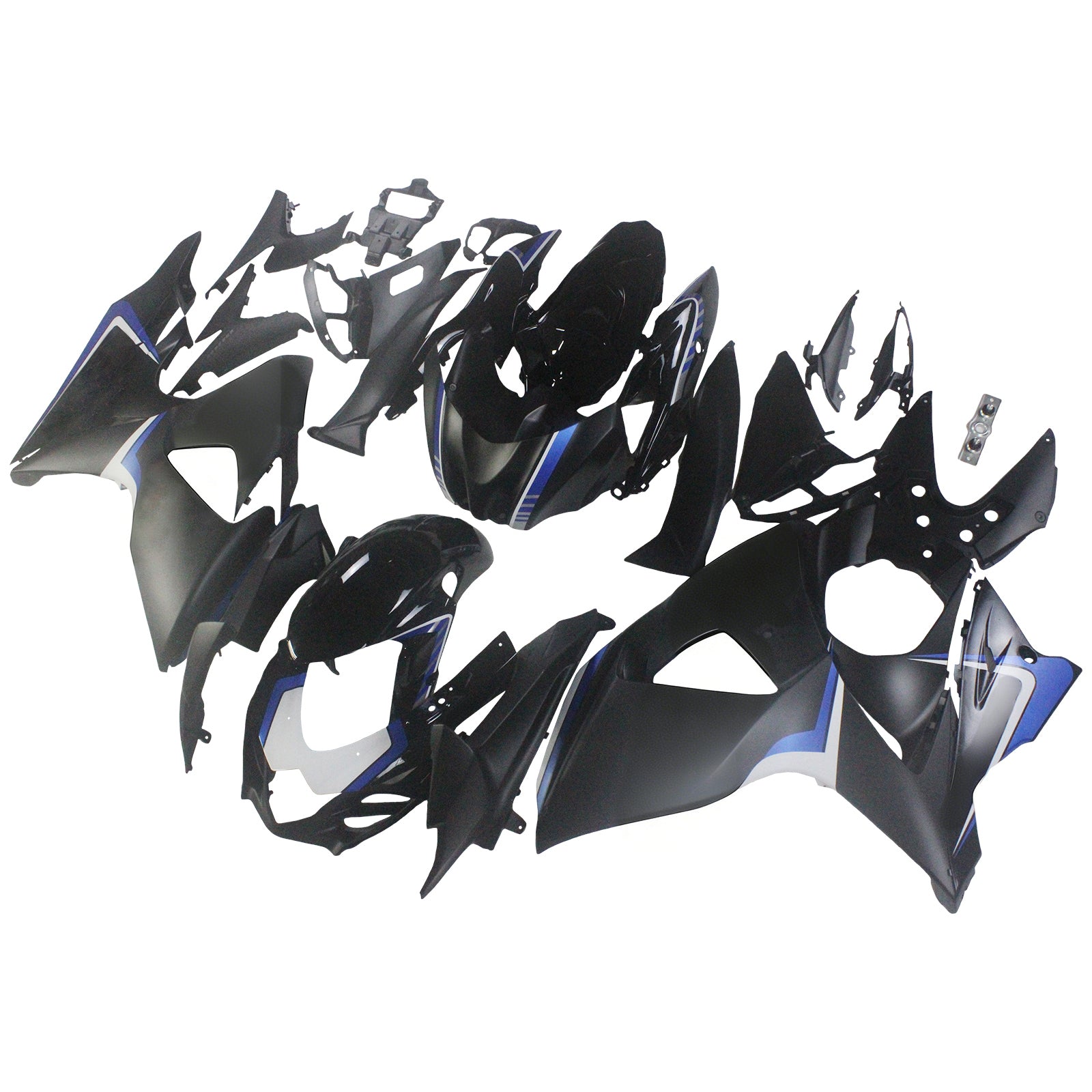 Amotopart 2009-2016 K9 GSXR1000 Suzuki Black&Blue Style3 Fairing Kit