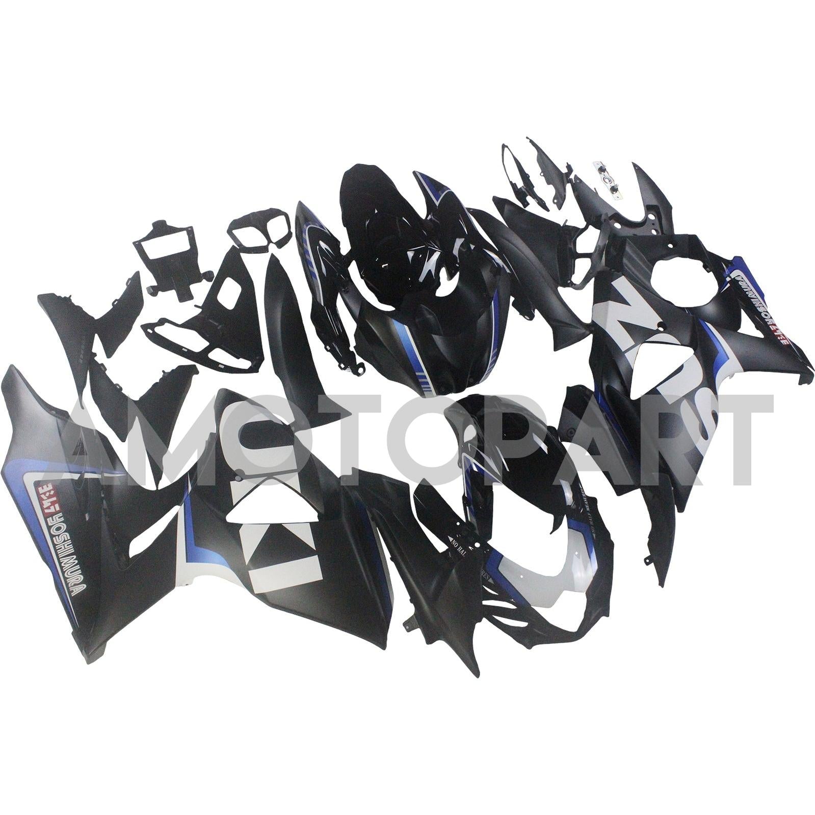 Amotopart 2009–2016 K9 GSXR1000 Suzuki, Schwarz&Blaues Style3-Verkleidungskit