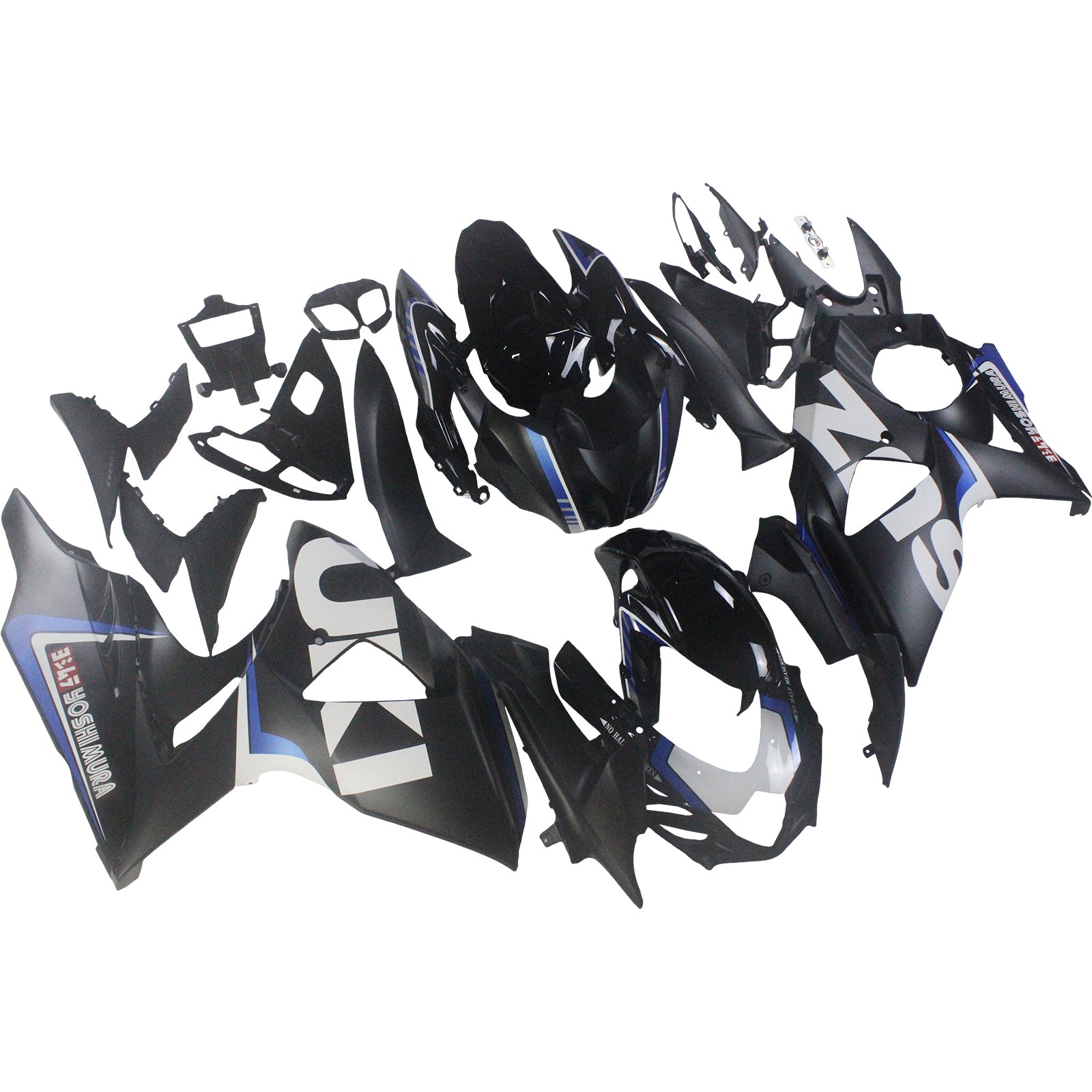 Amotopart 2009-2016 K9 GSXR1000 Suzuki Black&Blue Style3 Fairing Kit