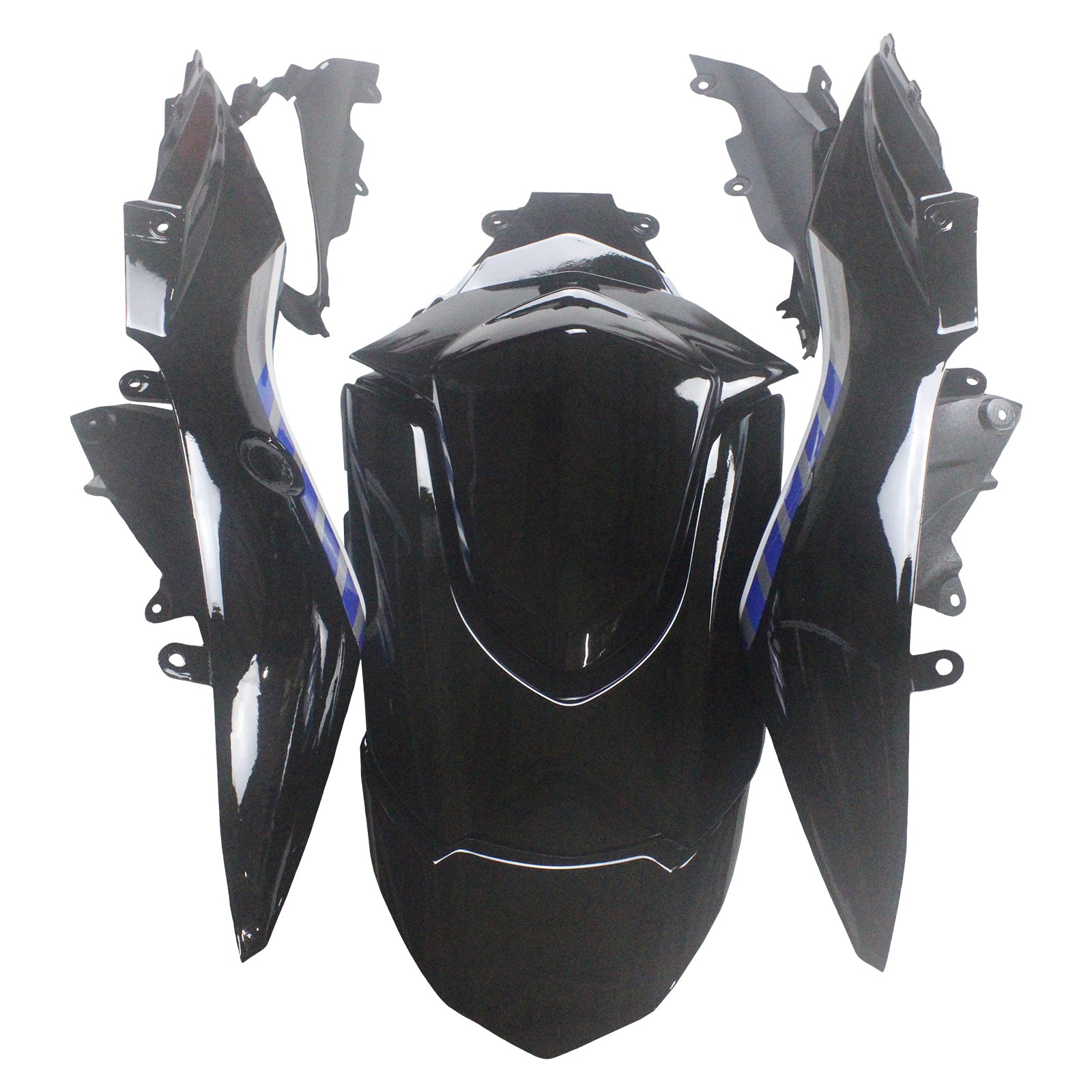 Amotopart 2009-2016 K9 GSXR1000 Suzuki Negro y Azul Style3 Kit de carenado