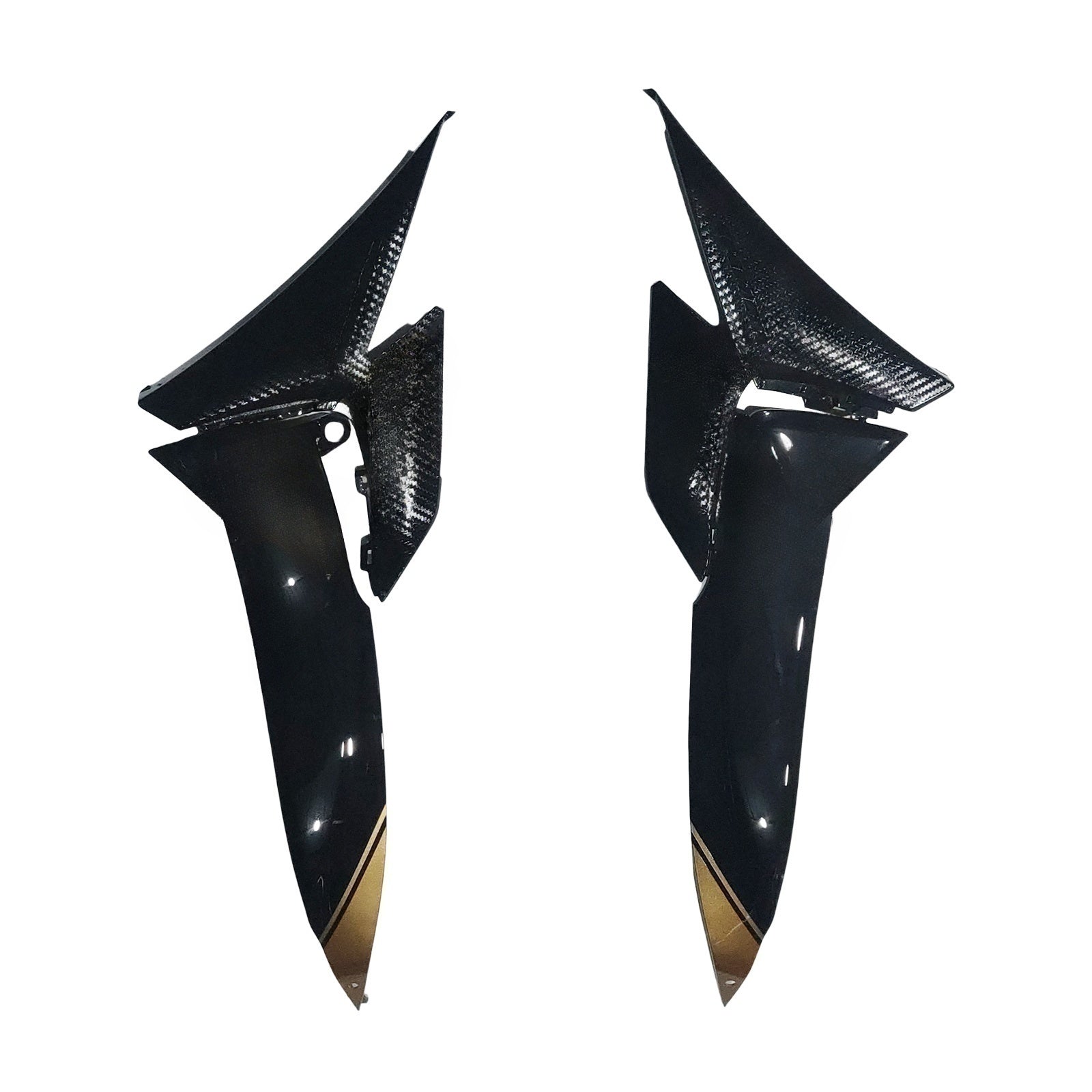 Amotopart 2009-2016 K9 GSXR1000 Suzuki Black with Gold Accents Fairing Kit