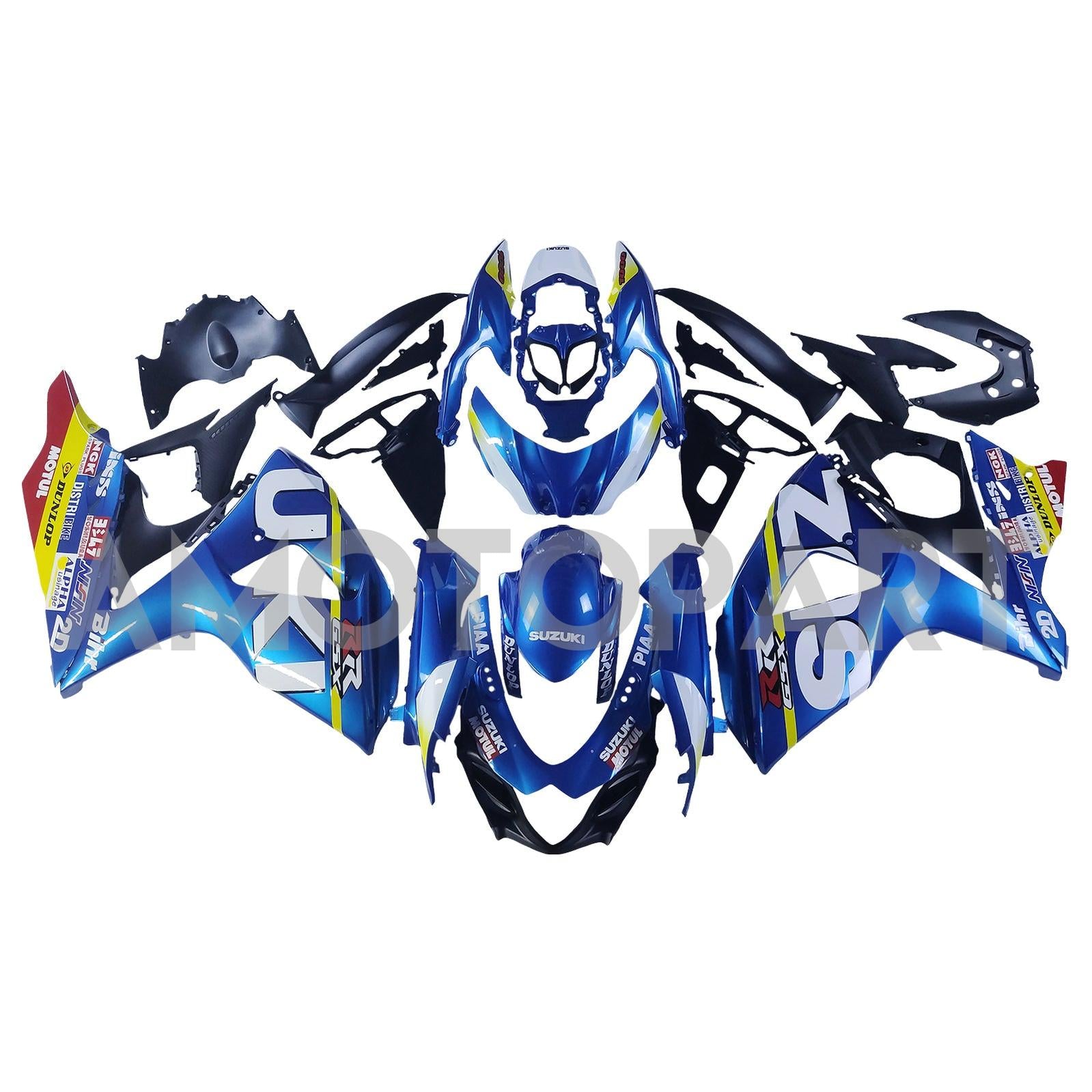 Amotopart 2009-2016 K9 GSXR1000 スズキ ブルー&イエロー Style1 フェアリングキット