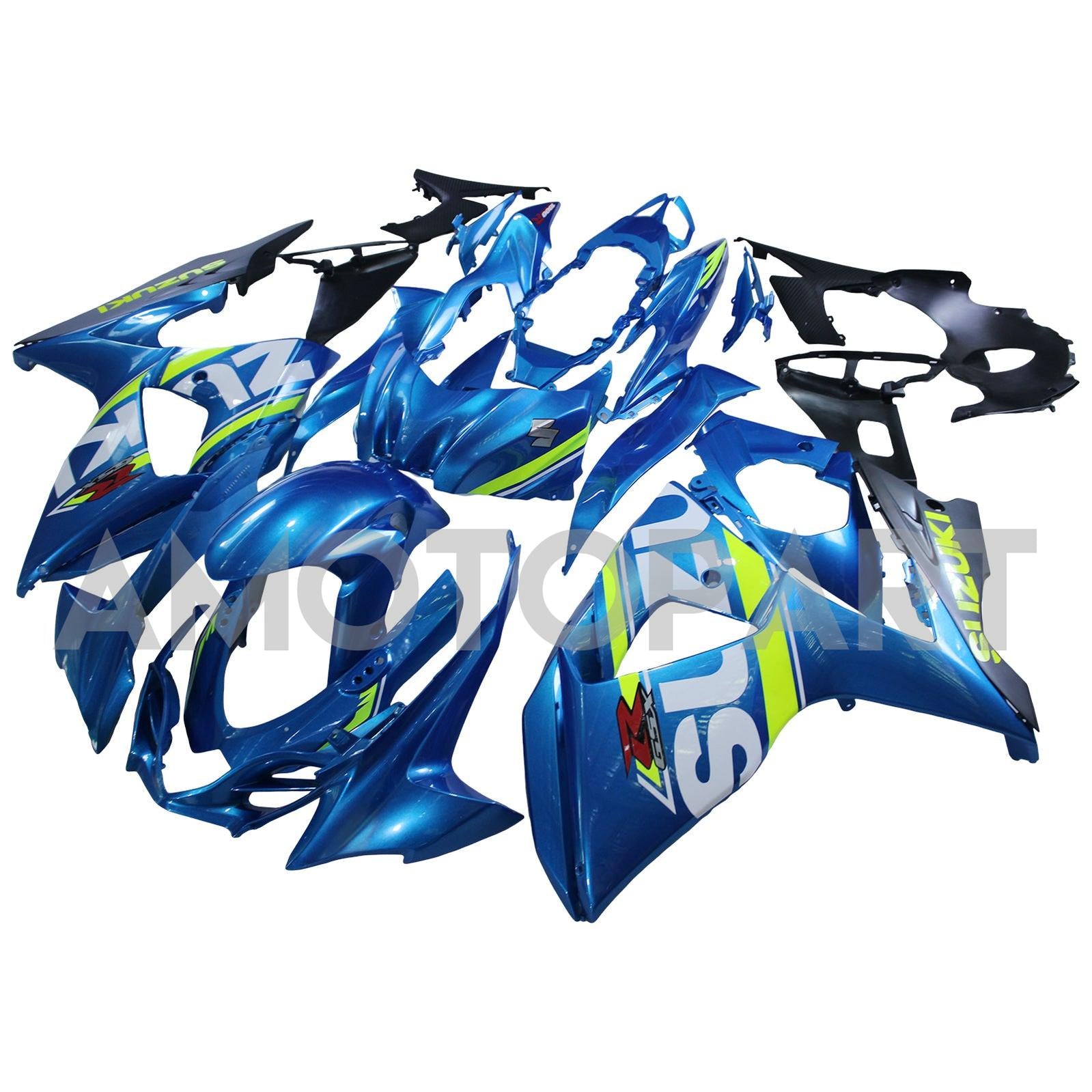 Amotopart 2009-2016 K9 GSXR1000 Suzuki Blue&Yellow Style2 Fairing Kit