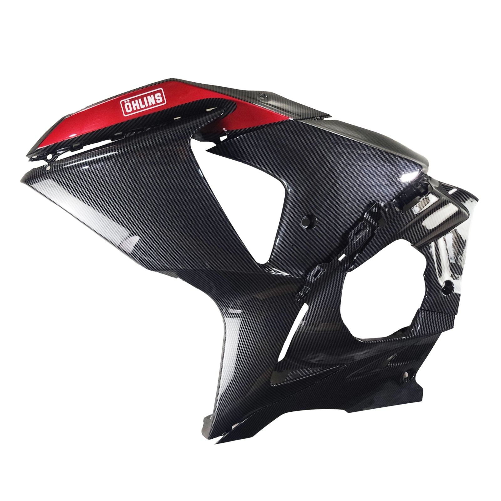 Amotopart 2009-2016 K9 GSXR1000 Suzuki Carbon Fiber with Red Accents Fairing Kit