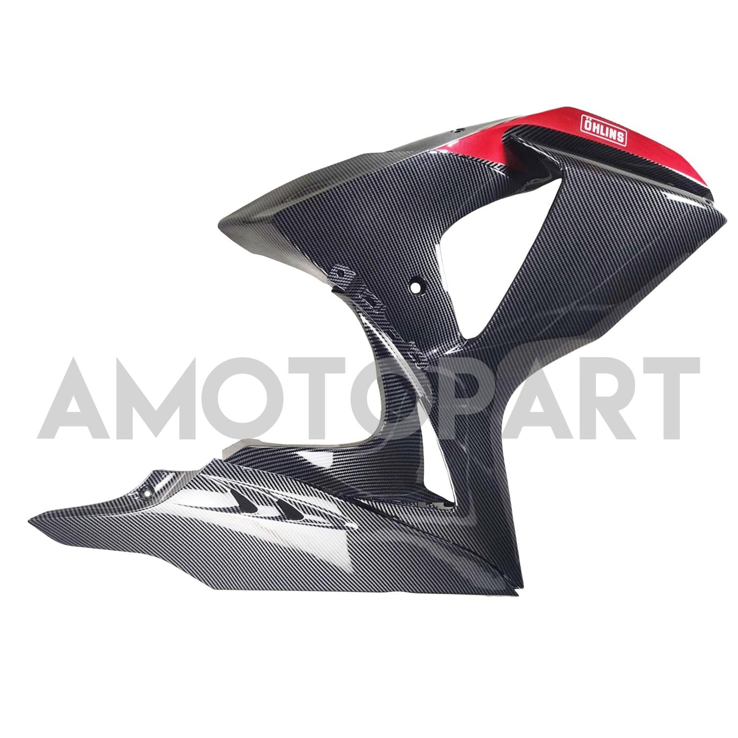 Amotopart 2009-2016 K9 GSXR1000 Suzuki Carbon Fiber with Red Accents Fairing Kit