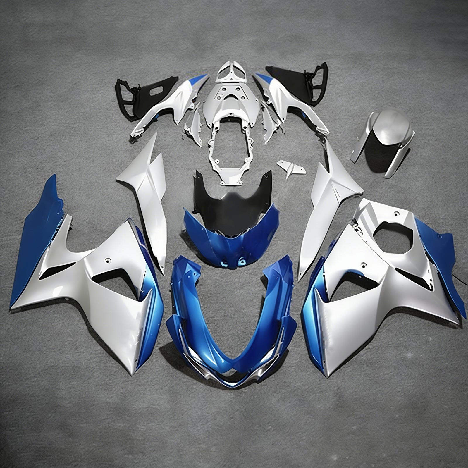 Amotopart 2009-2016 K9 GSXR1000 Suzuki Blue&Grey Fairing Kit