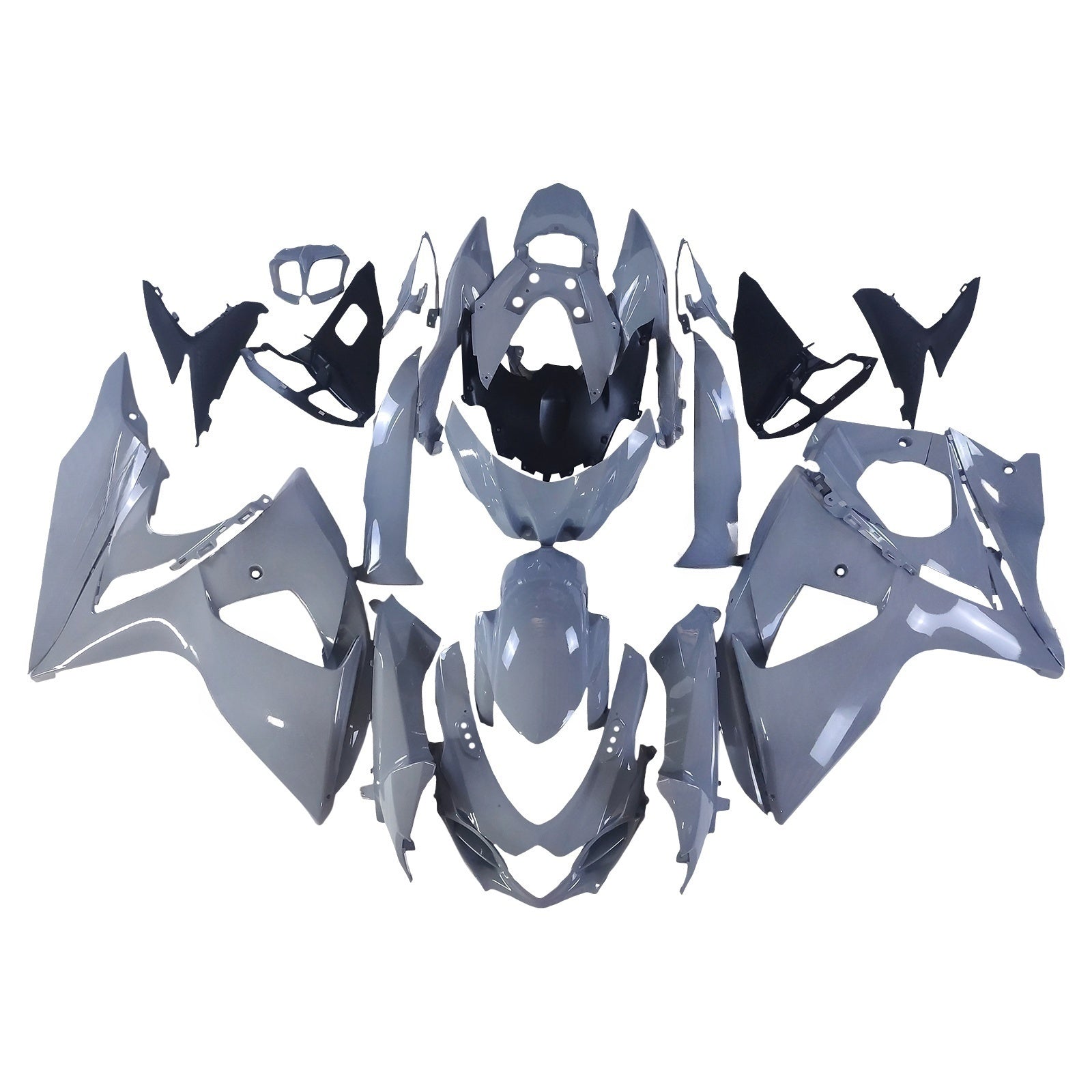 Amotopart 2009-2016 K9 GSXR1000 Suzuki Grey&Black Fairing Kit