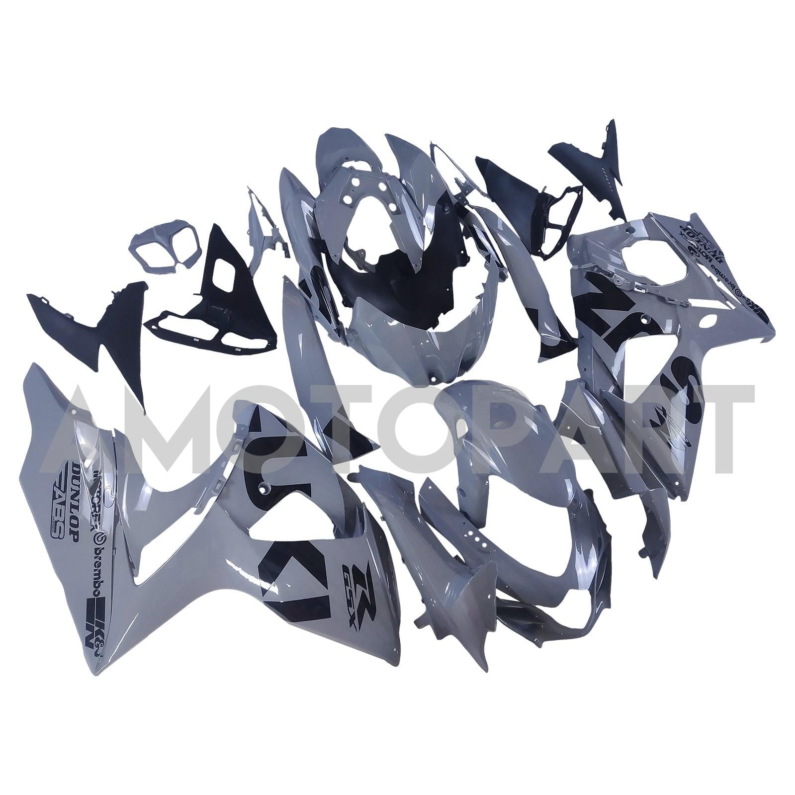 Amotopart 2009-2016 K9 GSXR1000 Suzuki Grey&Black Fairing Kit