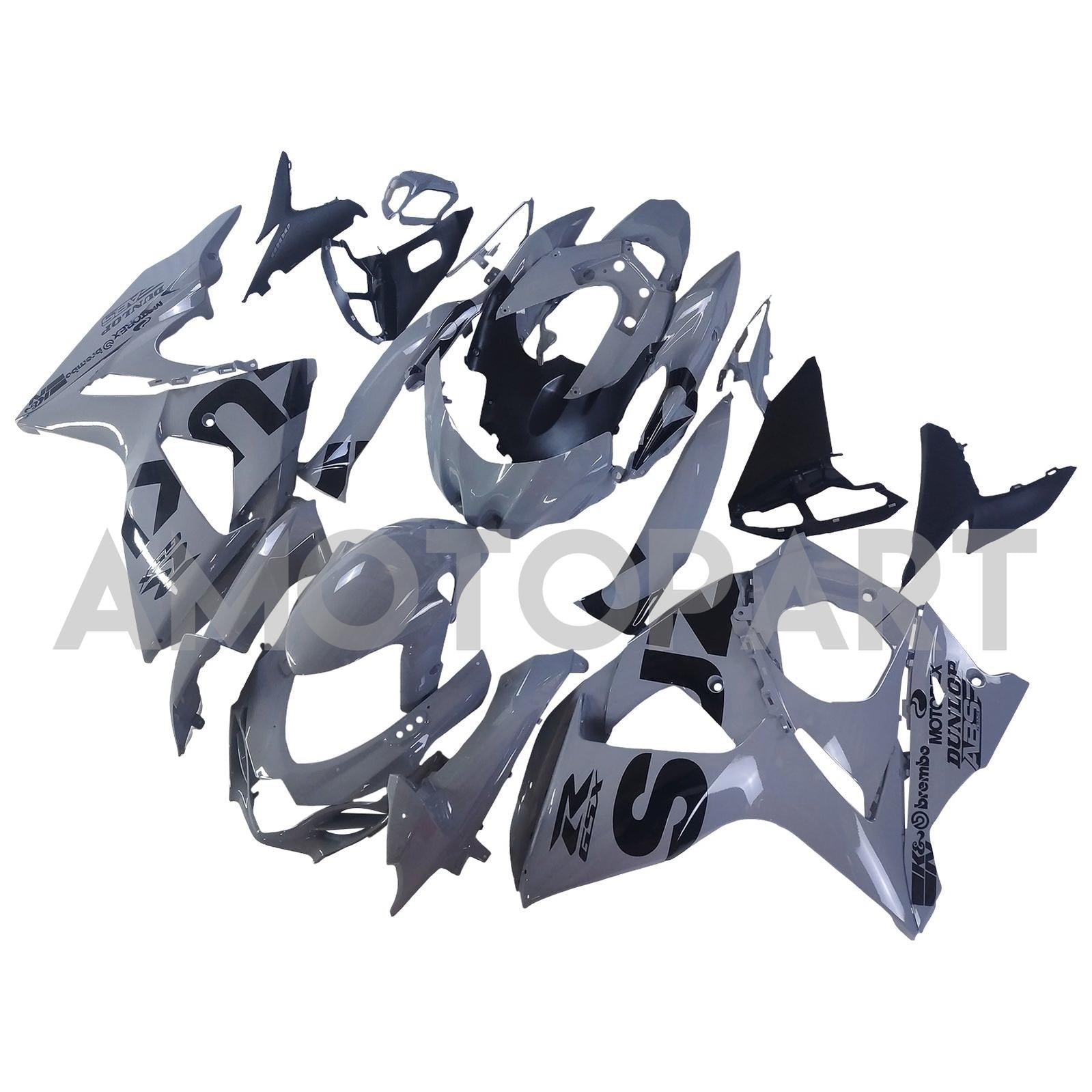 Amotopart 2009-2016 K9 GSXR1000 Suzuki Grey&Black Fairing Kit