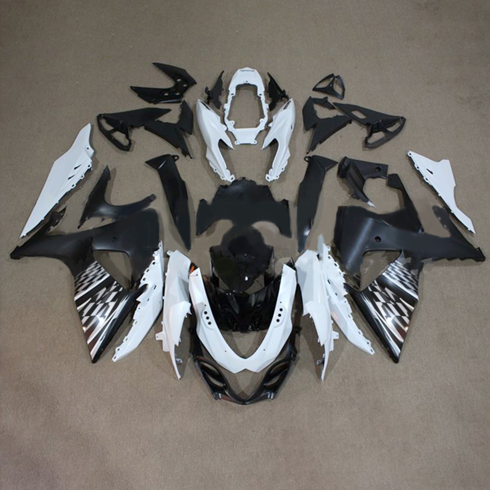Amotopart 2009-2016 K9 GSXR1000 Suzuki Kit carena bianco e nero