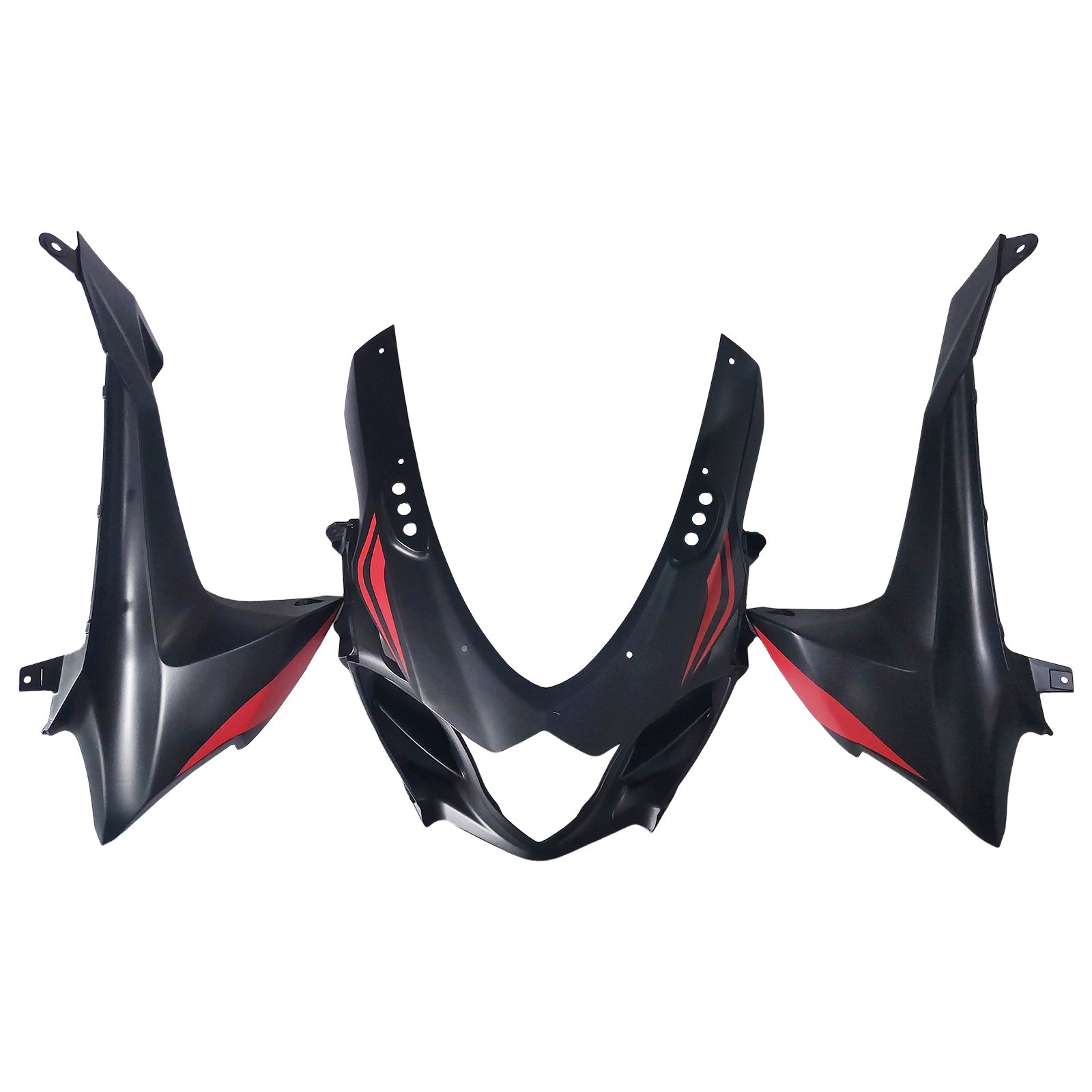 Amotopart 2009-2016 K9 GSXR1000 Suzuki Matte Black with Red Stripe Fairing Kit