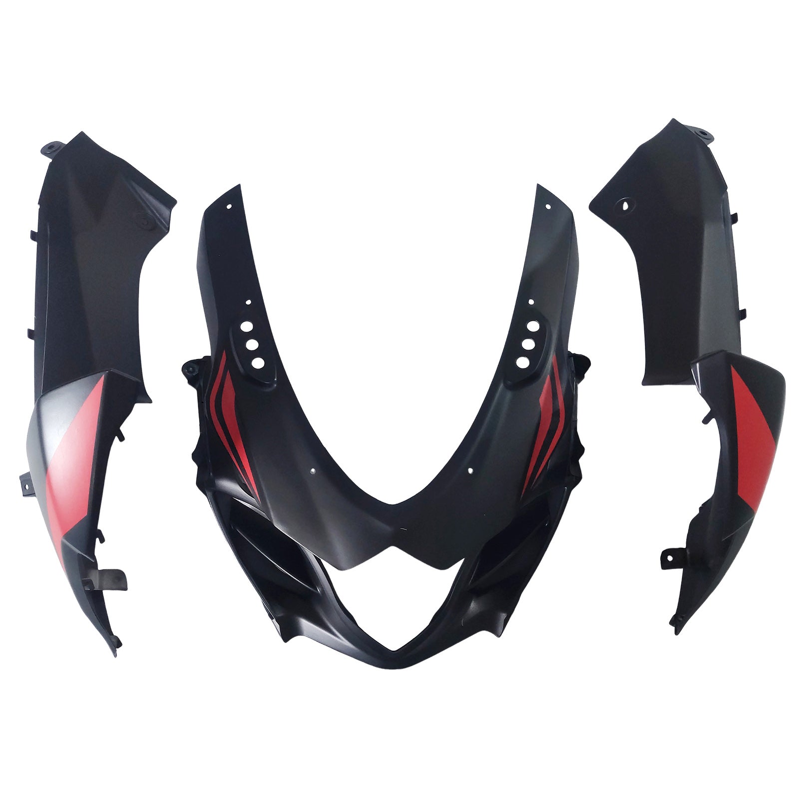 Amotopart 2009-2016 K9 GSXR1000 Suzuki Matte Black with Red Stripe Fairing Kit