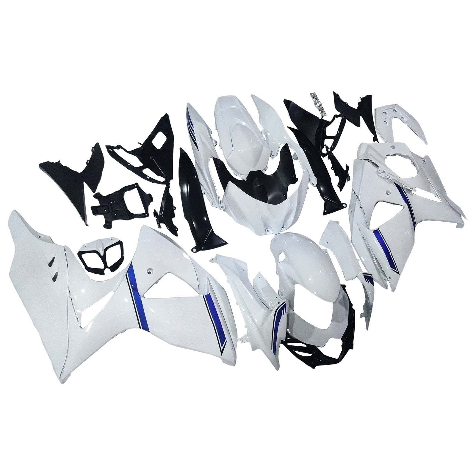 Amotopart 2009-2016 K9 GSXR1000 Suzuki Blue&White Style5 Fairing Kit