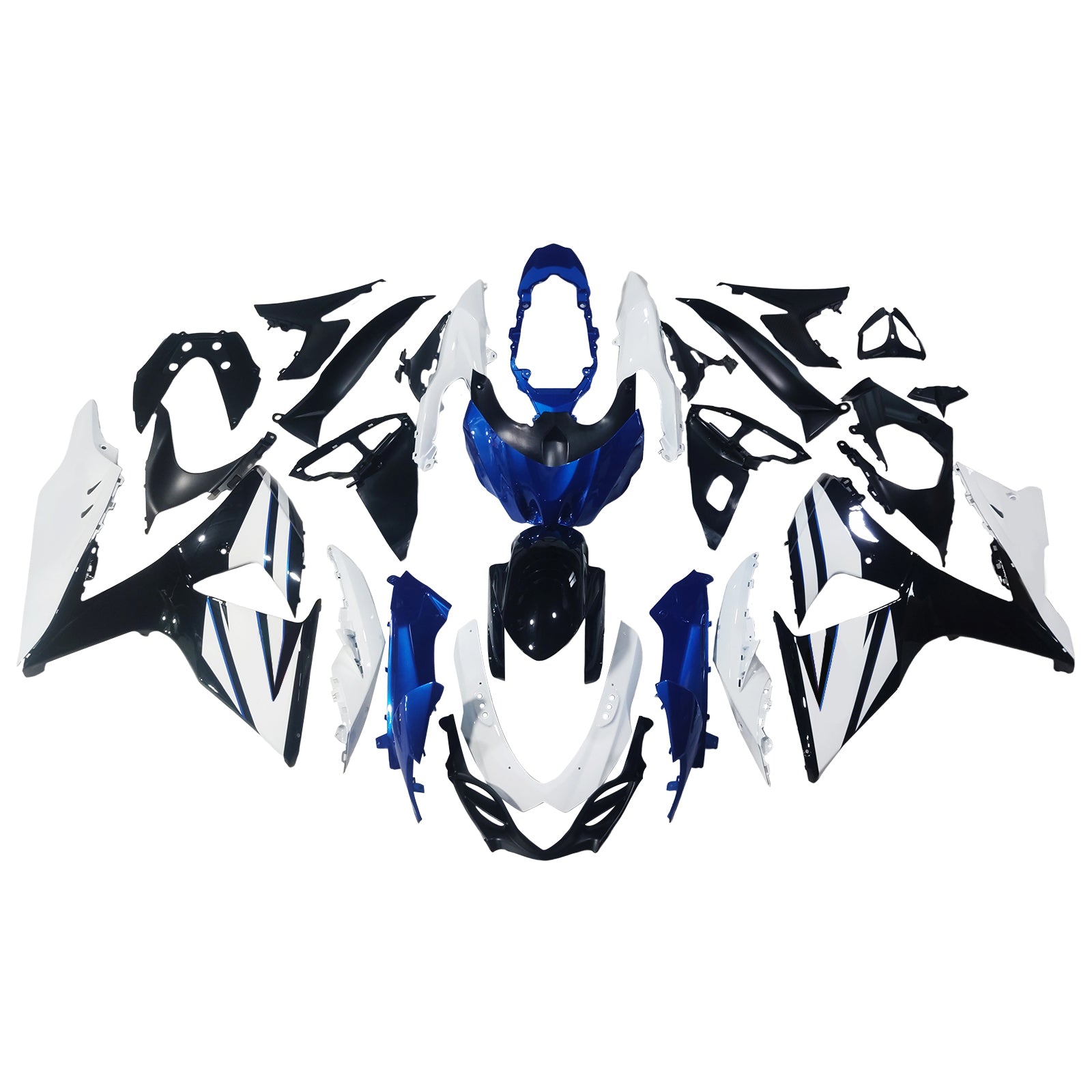 Amotopart 2009-2016 K9 GSXR1000 Suzuki Blue&White Style2 Fairing Kit