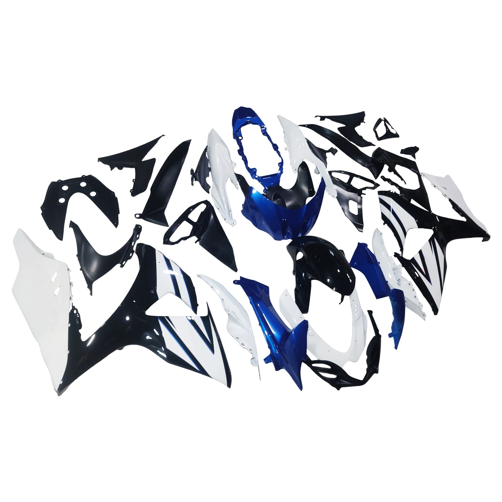 Amotopart 2009-2016 K9 GSXR1000 Suzuki Blue&White Style2 Fairing Kit