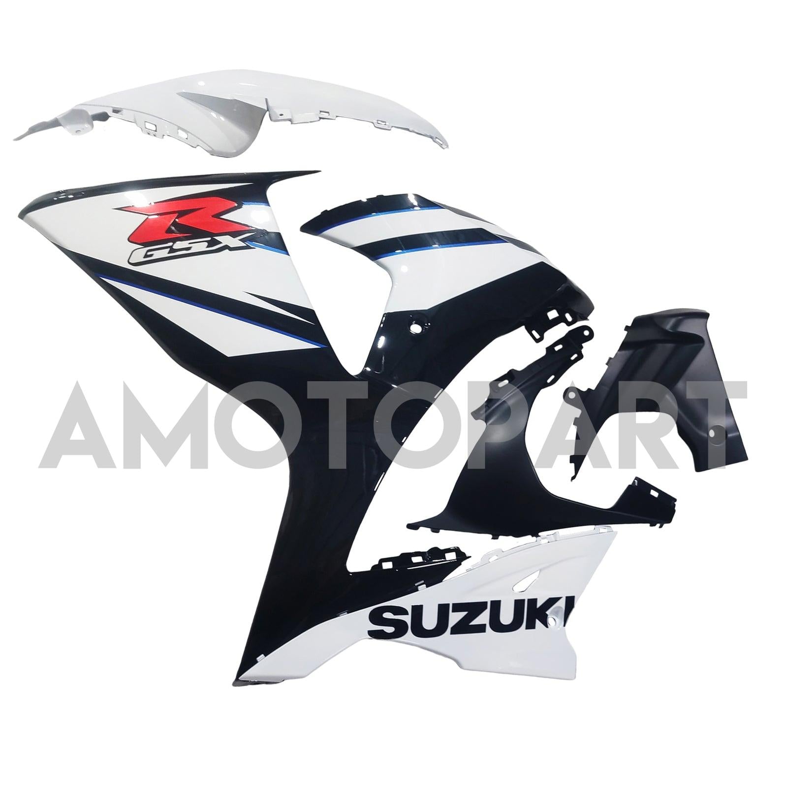 Amotopart 2009-2016 K9 GSXR1000 Suzuki Blue&White Style2 Fairing Kit