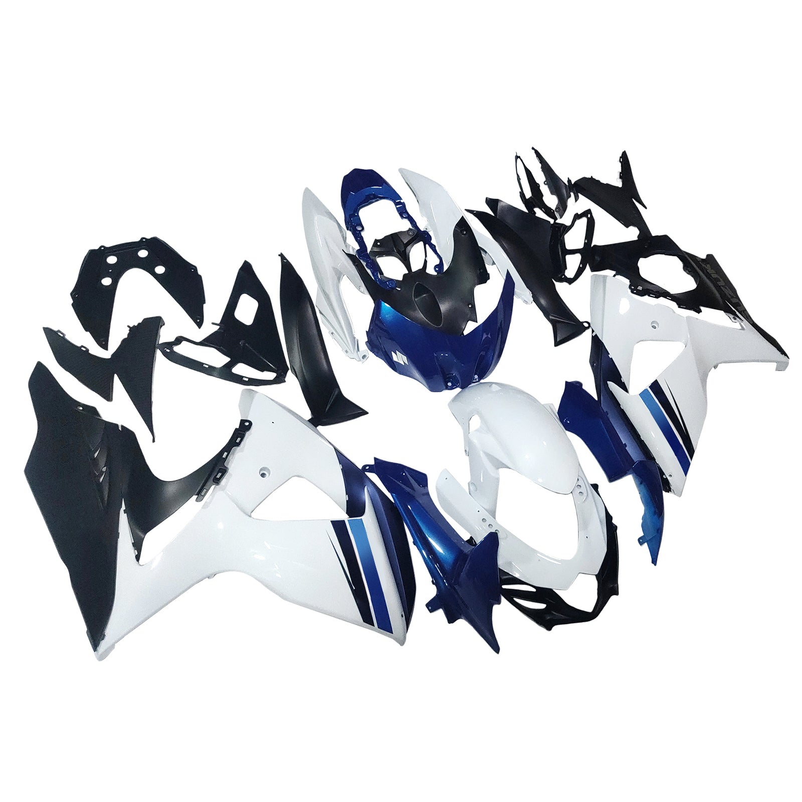 Amotopart 2009-2016 K9 GSXR1000 Suzuki Blue&White Style1 Fairing Kit