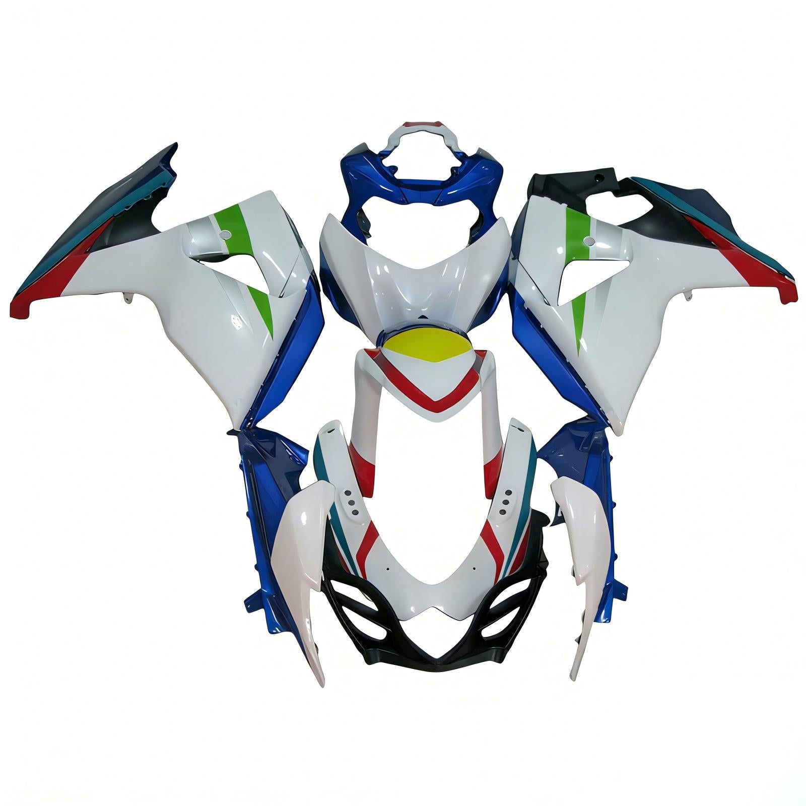 Amotopart 2009-2016 K9 GSXR1000 Suzuki Kit carena blu e verde