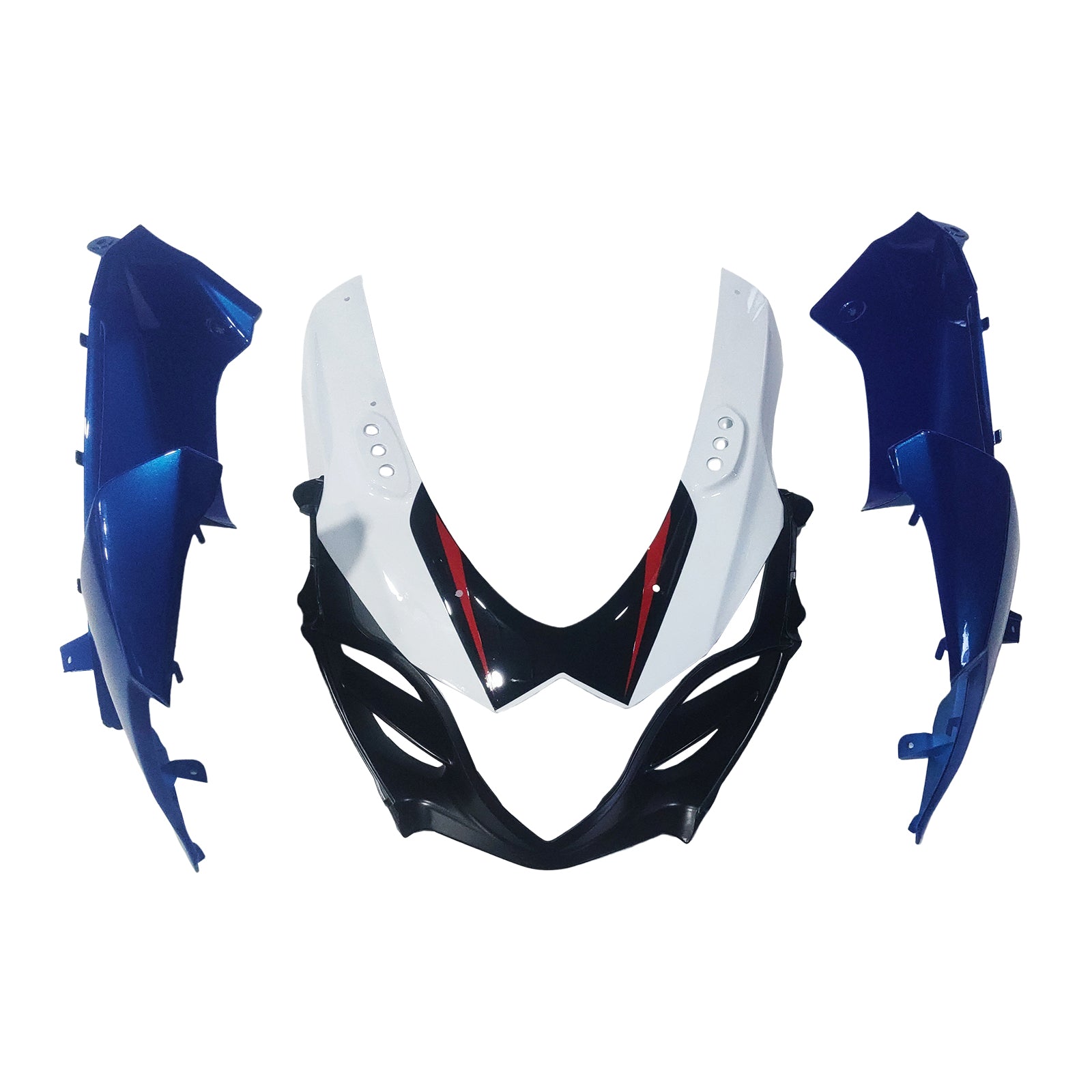 Amotopart 2009-2016 K9 GSXR1000 Suzuki White&Blue Style5 Fairing Kit