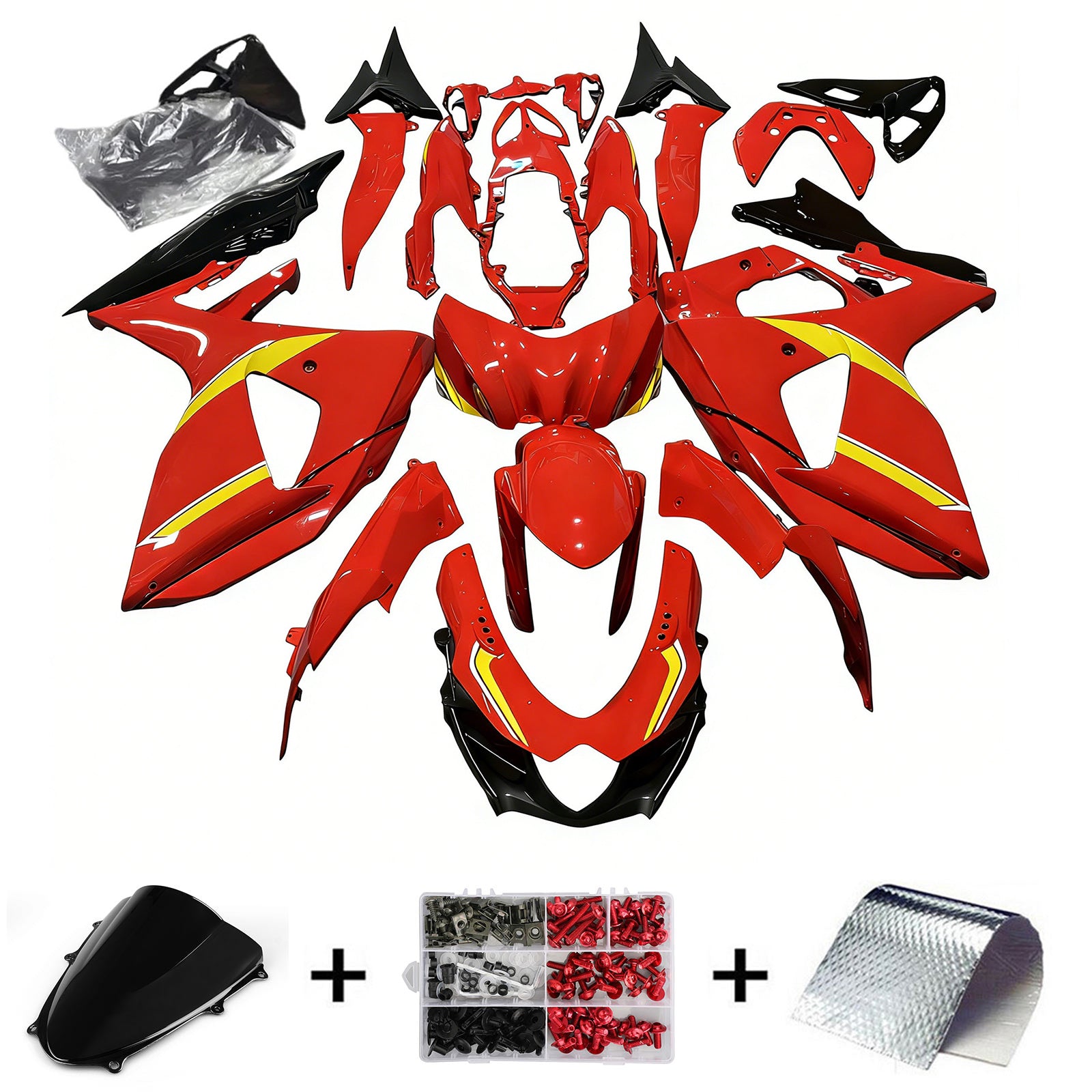 Kit carena iniezione carrozzeria plastica ABS per Suzuki GSXR1000 2009-2016 K9