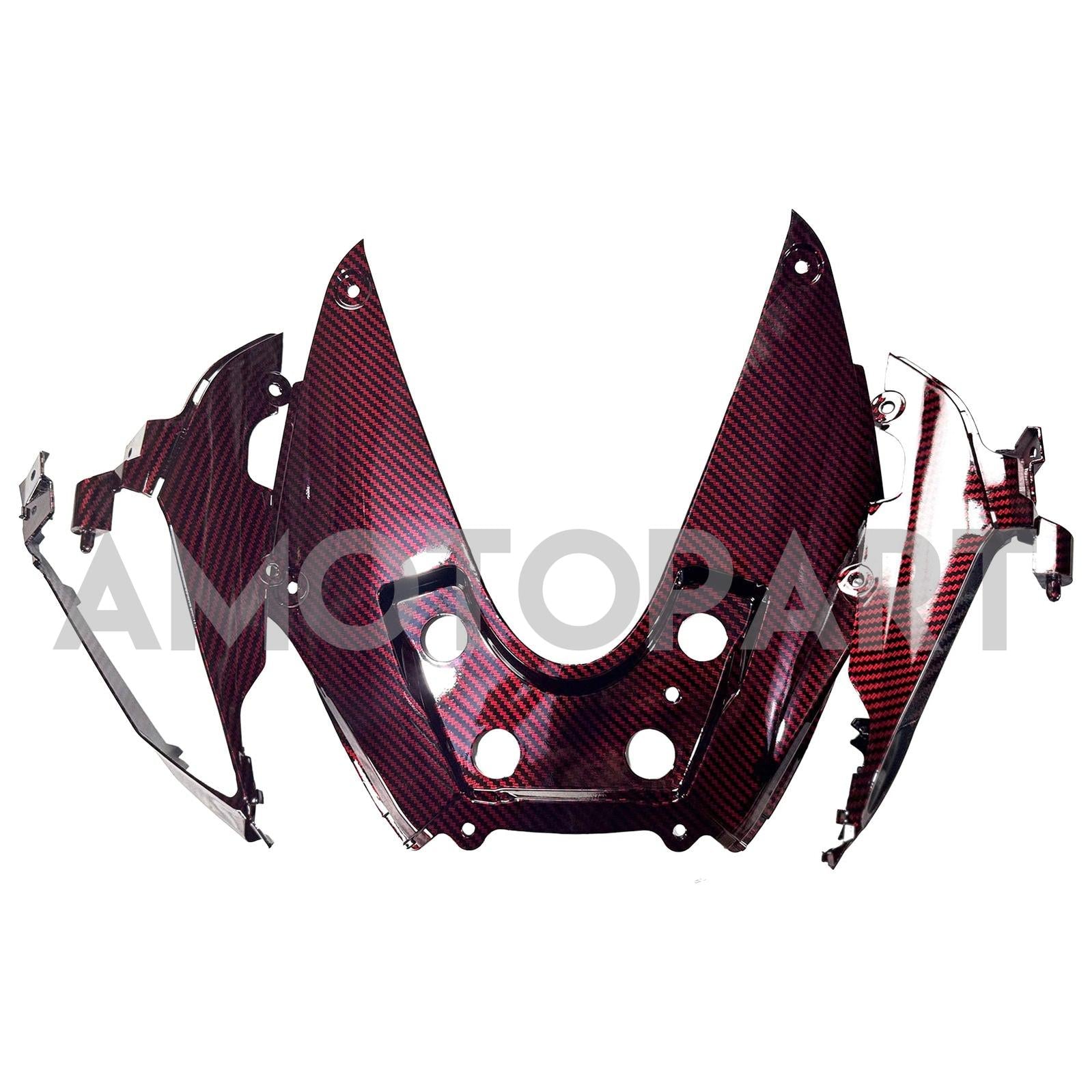 Amotopart 2009-2016 Suzuki GSXR1000 Red Carbon Fiber Pattern Fairing Kit