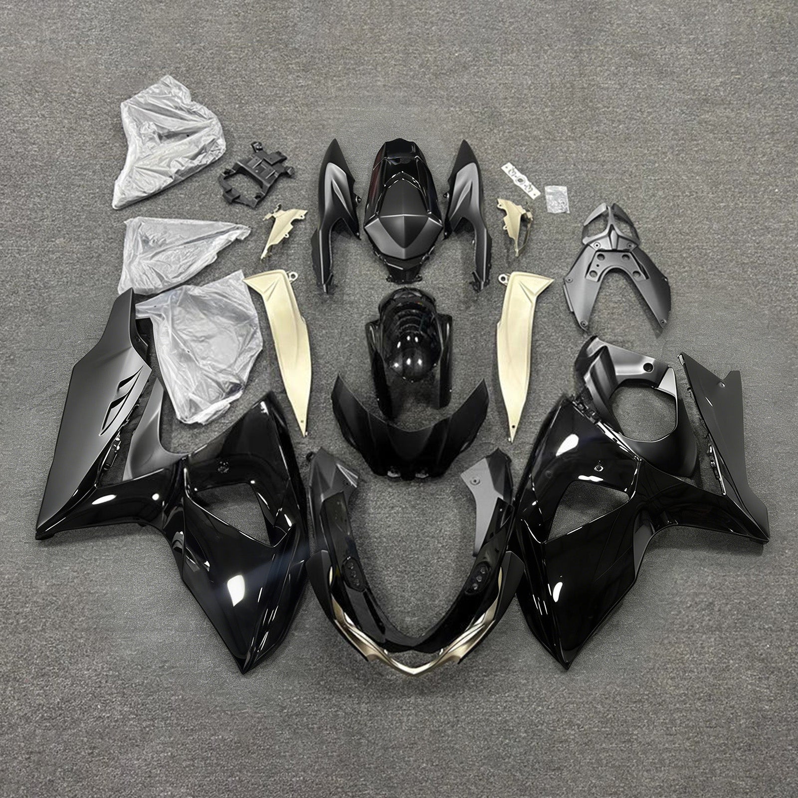 Amotopart 2009-2016 Suzuki GSXR1000 Black Fairing Kit