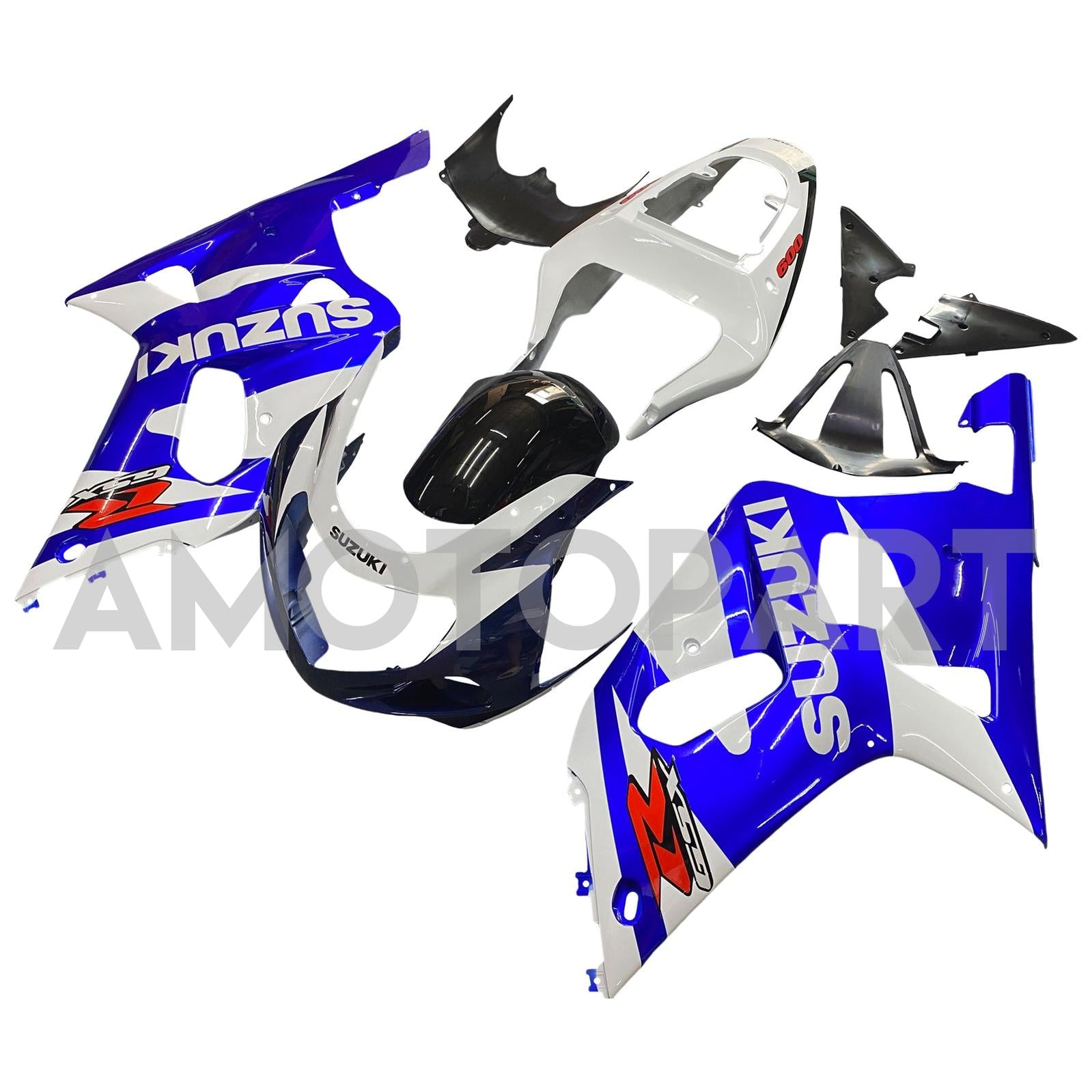Amotopart Suzuki 01-03 GSXR600 & 00-03 GSXR750 Blue White Fairing Kit