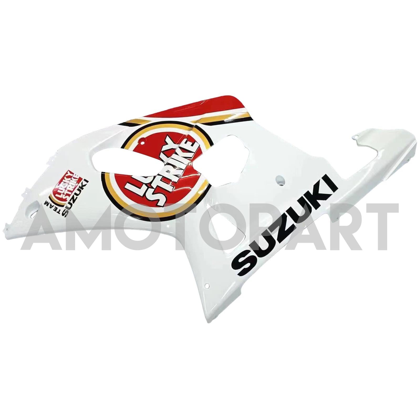 Amotopart Suzuki 01-03 GSXR600 & 00–03 GSXR750 Lucky Strike Racin weiß rot Verkleidungssatz