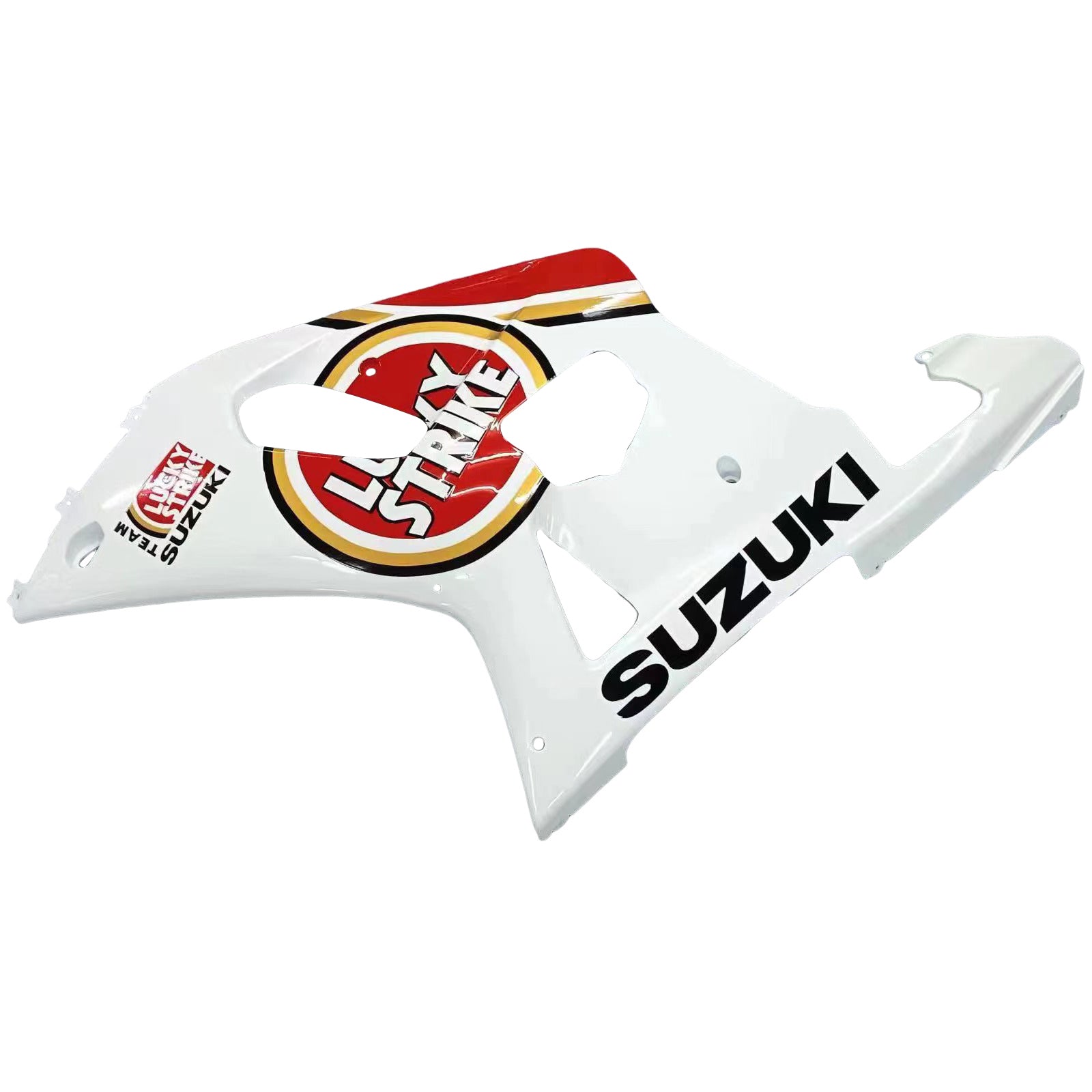 Amotopart Suzuki 01-03 GSXR600 & 00-03 GSXR750 Lucky Strike Racin White Red Fairing Kit