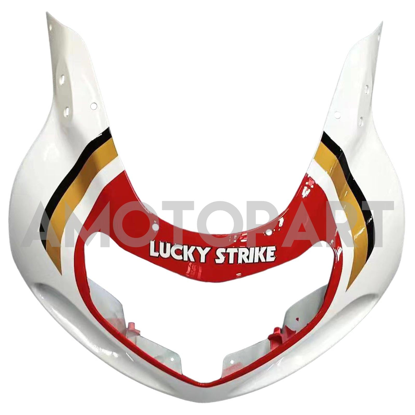 Amotopart Suzuki 01-03 GSXR600 & 00–03 GSXR750 Lucky Strike Racin weiß rot Verkleidungssatz