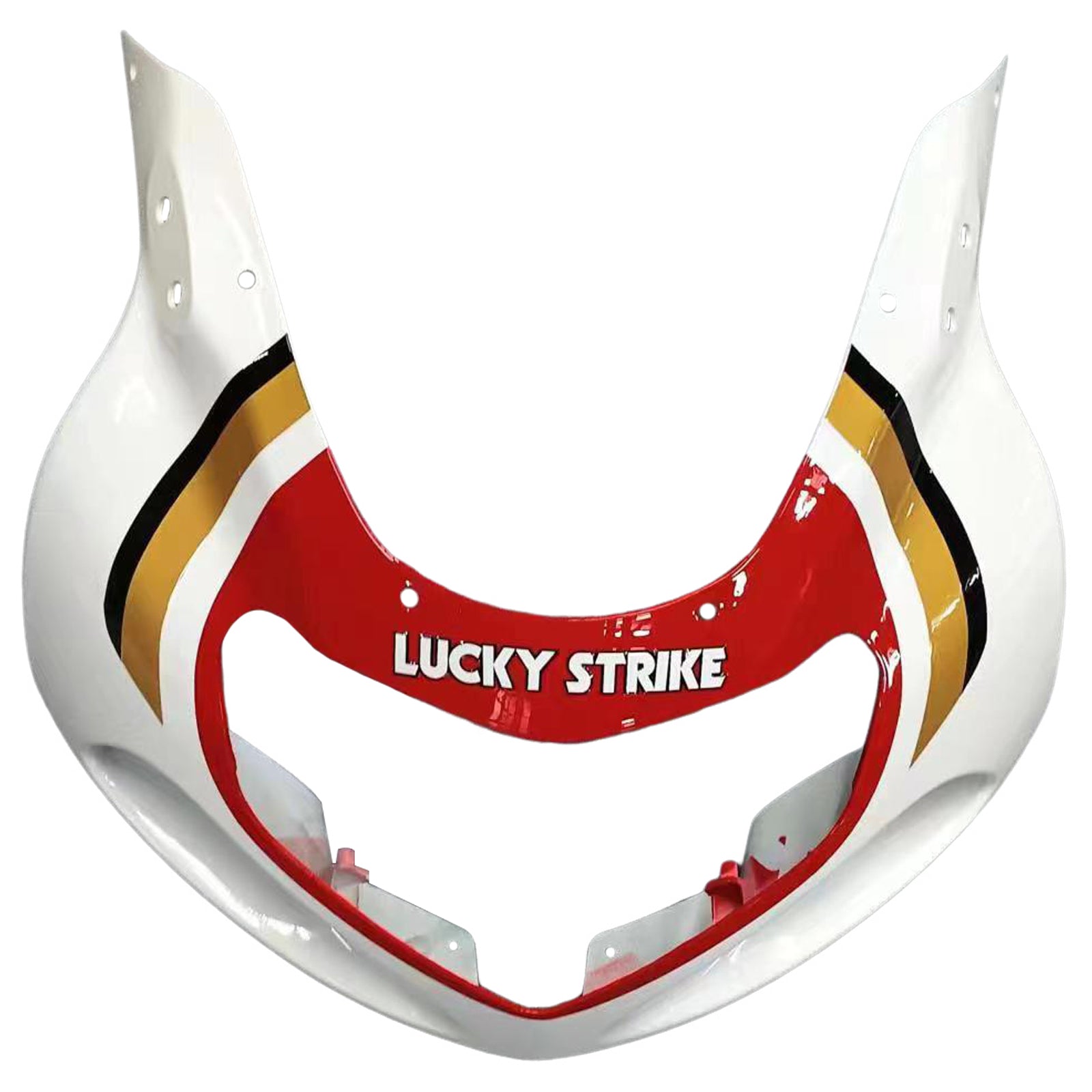 Amotopart スズキ 01-03 GSXR600 & 00-03 GSXR750 Lucky Strike Racin ホワイト レッド フェアリングキット