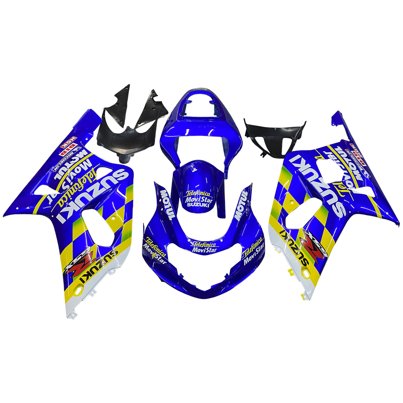 Amotopart Suzuki 01-03 GSXR600 & 00-03 GSXR750 Movistar Racing Blue Fairing Kit