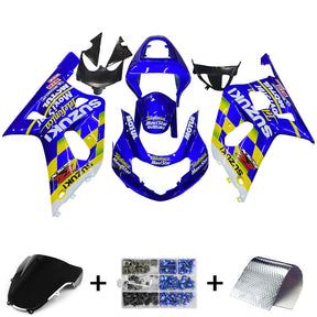 Amotopart Suzuki 01-03 GSXR600 & 00-03 GSXR750 Movistar Racing Blue Fairing Kit