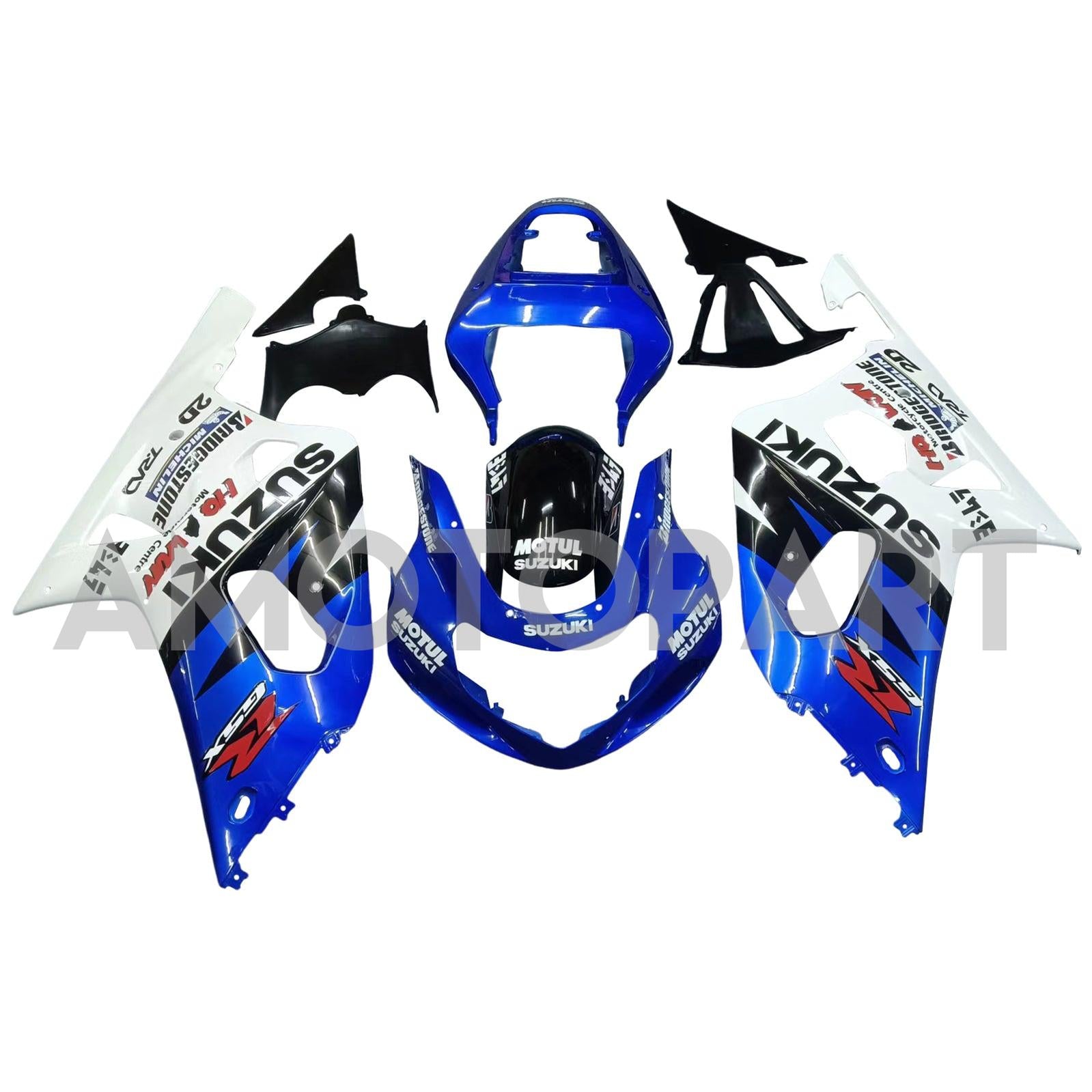 Amotopart Suzuki 01-03 GSXR600 & 00-03 GSXR750 Motul Racing Blue Fairing Kit