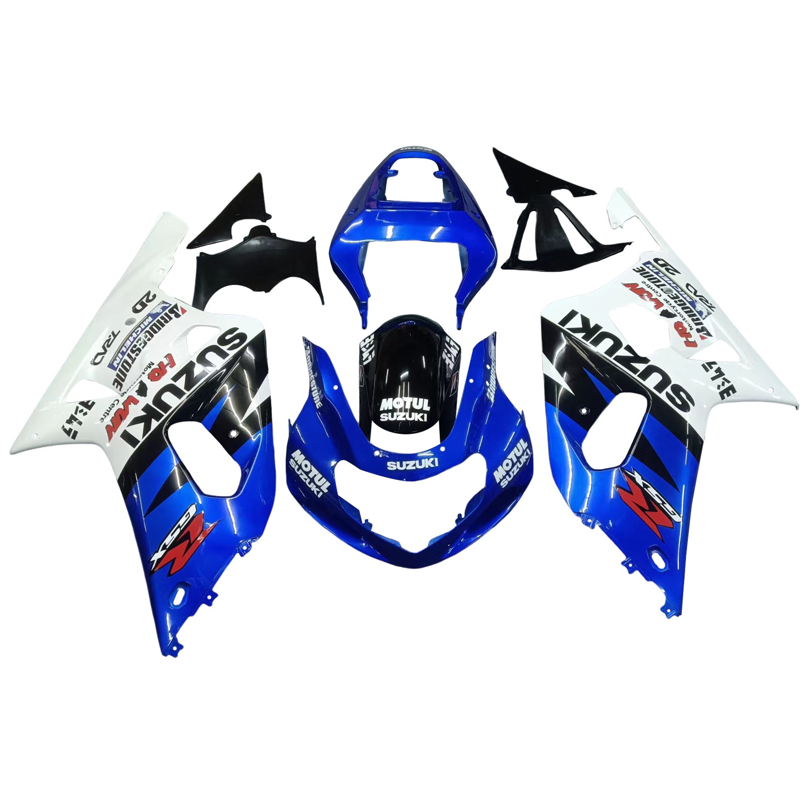 Amotopart Suzuki 01-03 GSXR600 & 00-03 GSXR750 Motul Racing Blue Fairing Kit