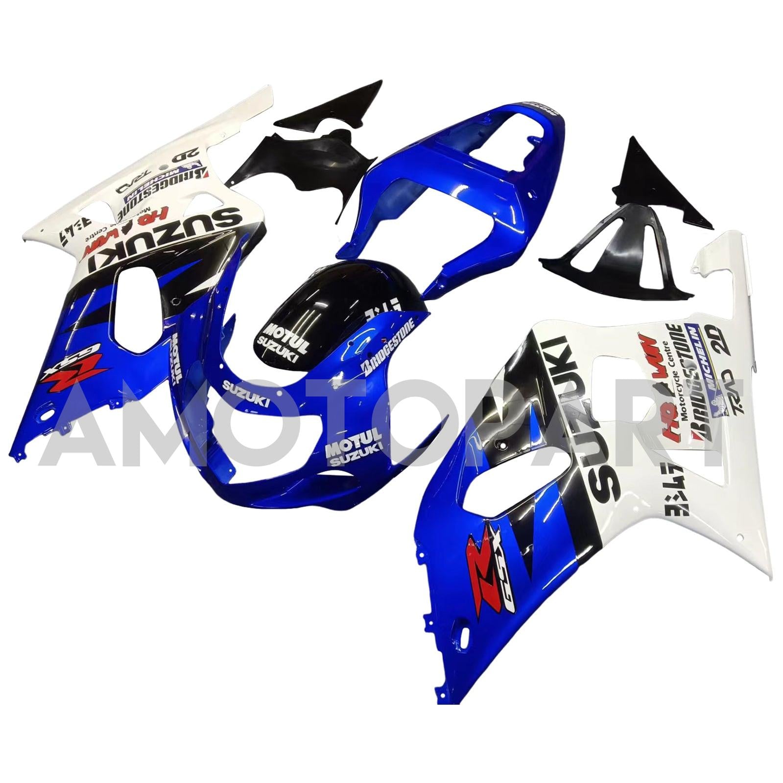 Amotopart Suzuki 01-03 GSXR600 & 00–03 GSXR750 Motul Racing Blaues Verkleidungskit