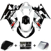 Amotopart Suzuki 01-03 GSXR600 e 00-03 GSXR750 Nero Bianco GSXR Racing Kit carena