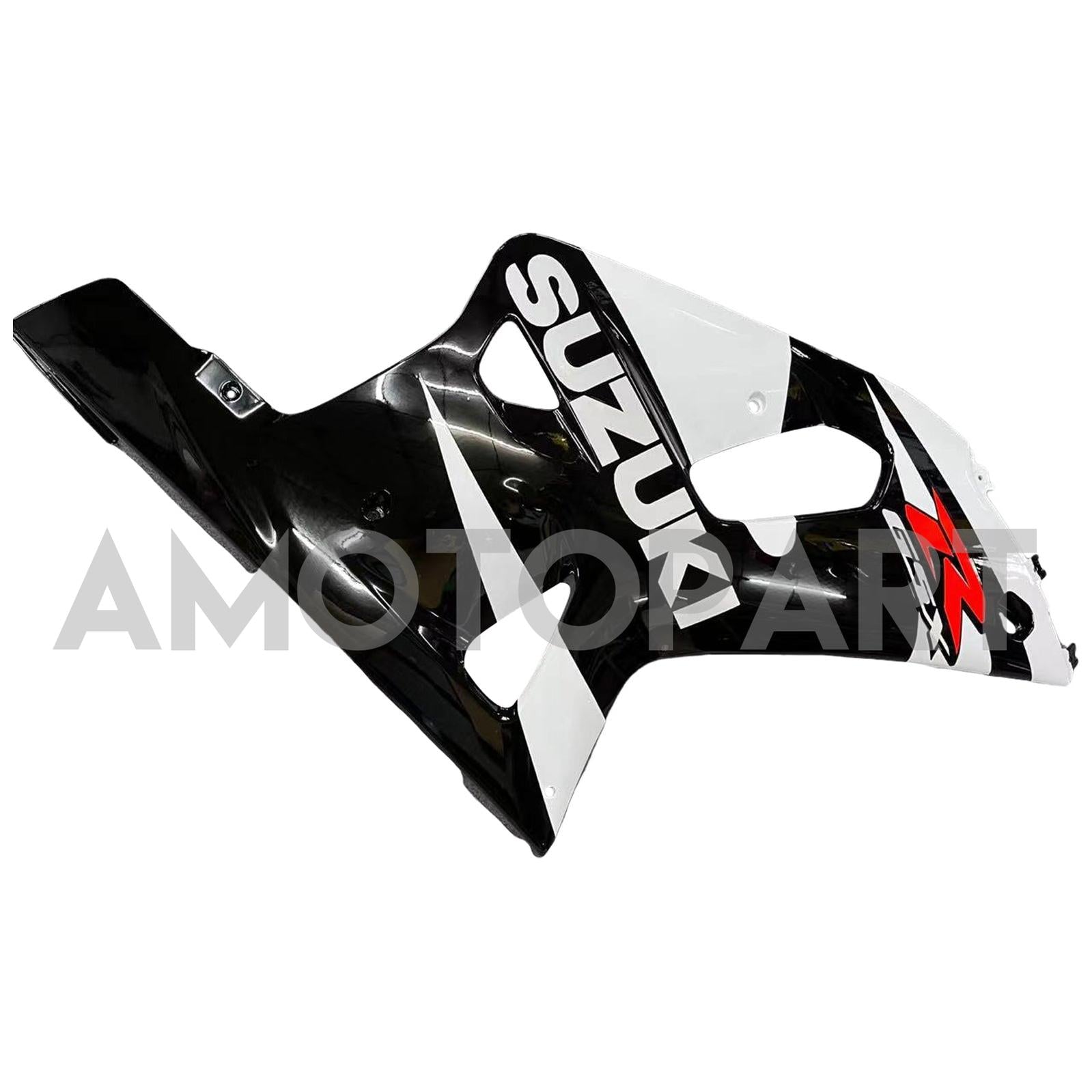 Amotopart Suzuki 01-03 GSXR600 & 00-03 GSXR750 Black White GSXR Racing Fairing Kit