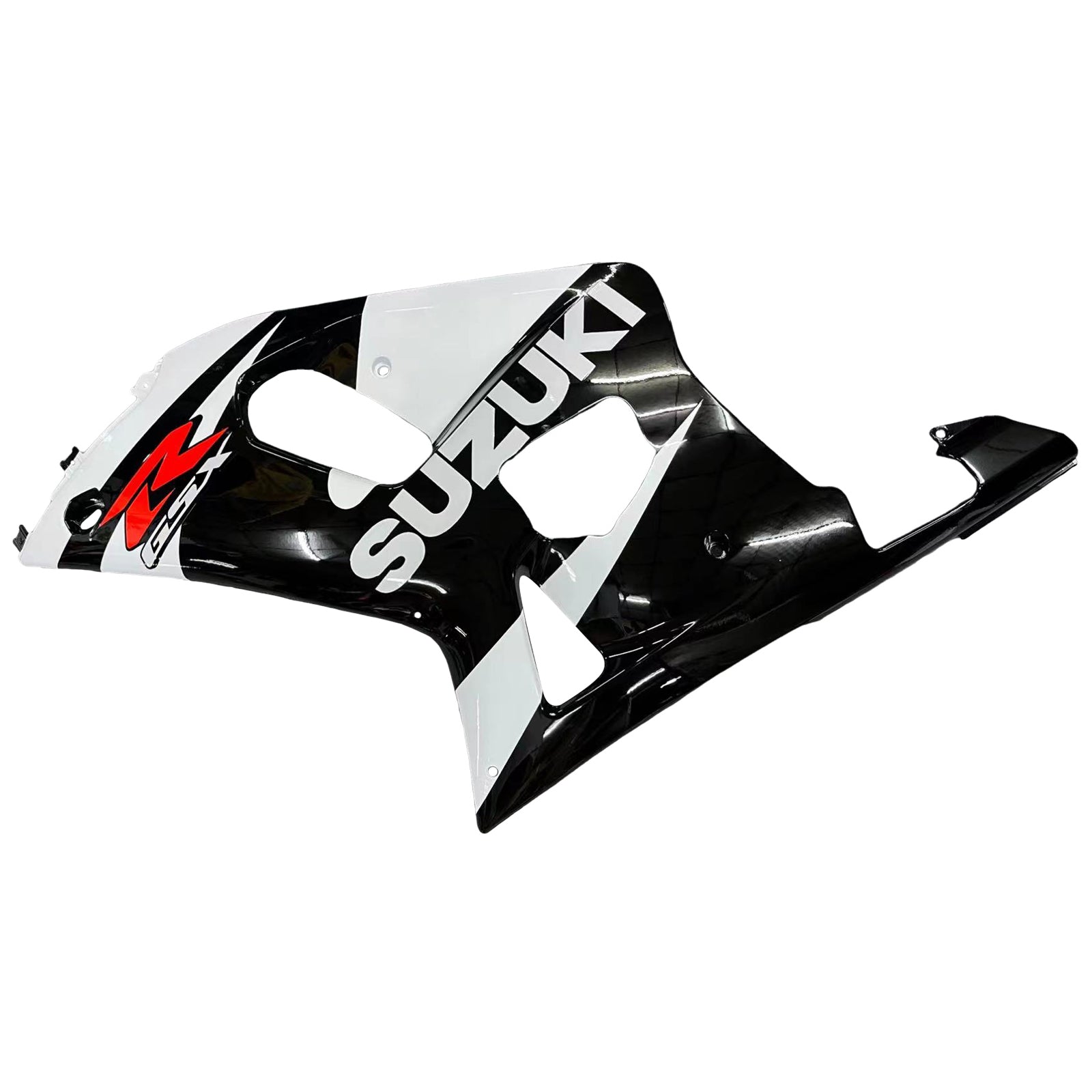 Amotopart GSXR-Rennverkleidungssatz für Suzuki 01–03 GSXR600 und 00–03 GSXR750, Schwarz/Weiß