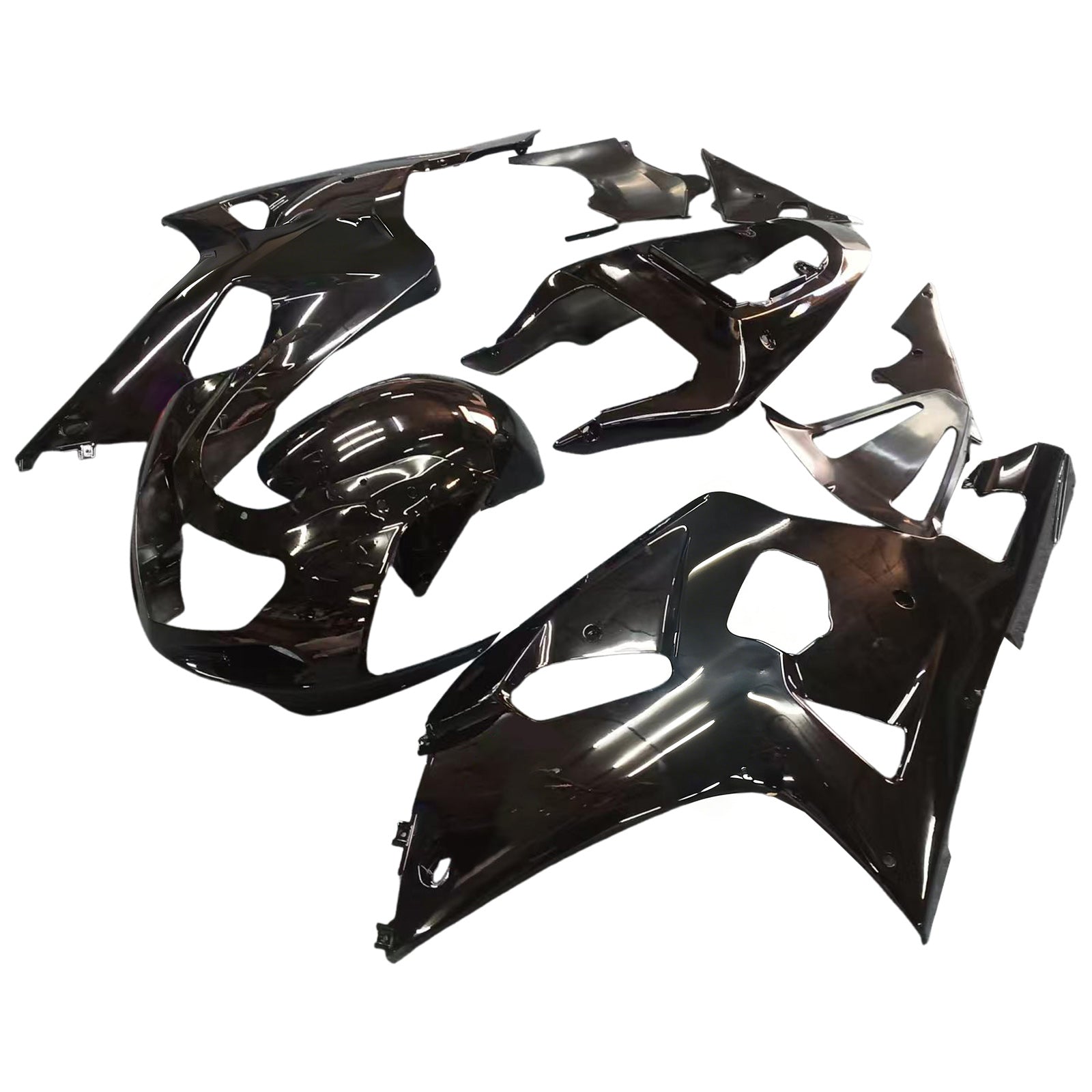 Amotopart Suzuki 01-03 GSXR600 & 00-03 GSXR750 Black Fairing Kit