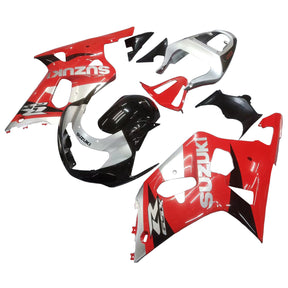 Amotopart Suzuki 01-03 GSXR600 & 00-03 GSXR750 Red Silver Black Fairing Kit