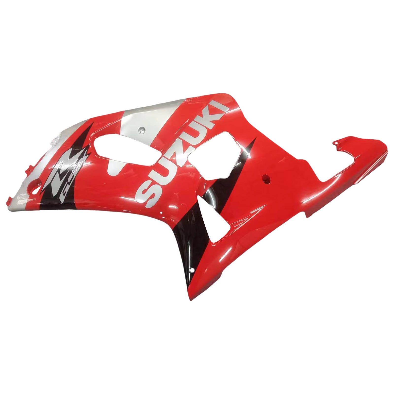 Amotopart Verkleidungssatz für Suzuki GSXR600 01–03 und GSXR750 00–03, Rot, Silber, Schwarz