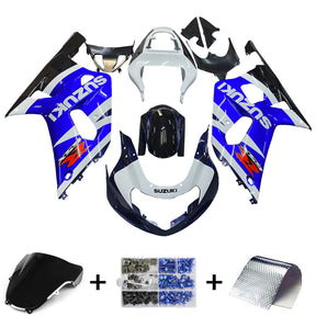 Amotopart Kit carena Suzuki 01-03 GSXR600 e 00-03 GSXR750 Blu Bianco Nero