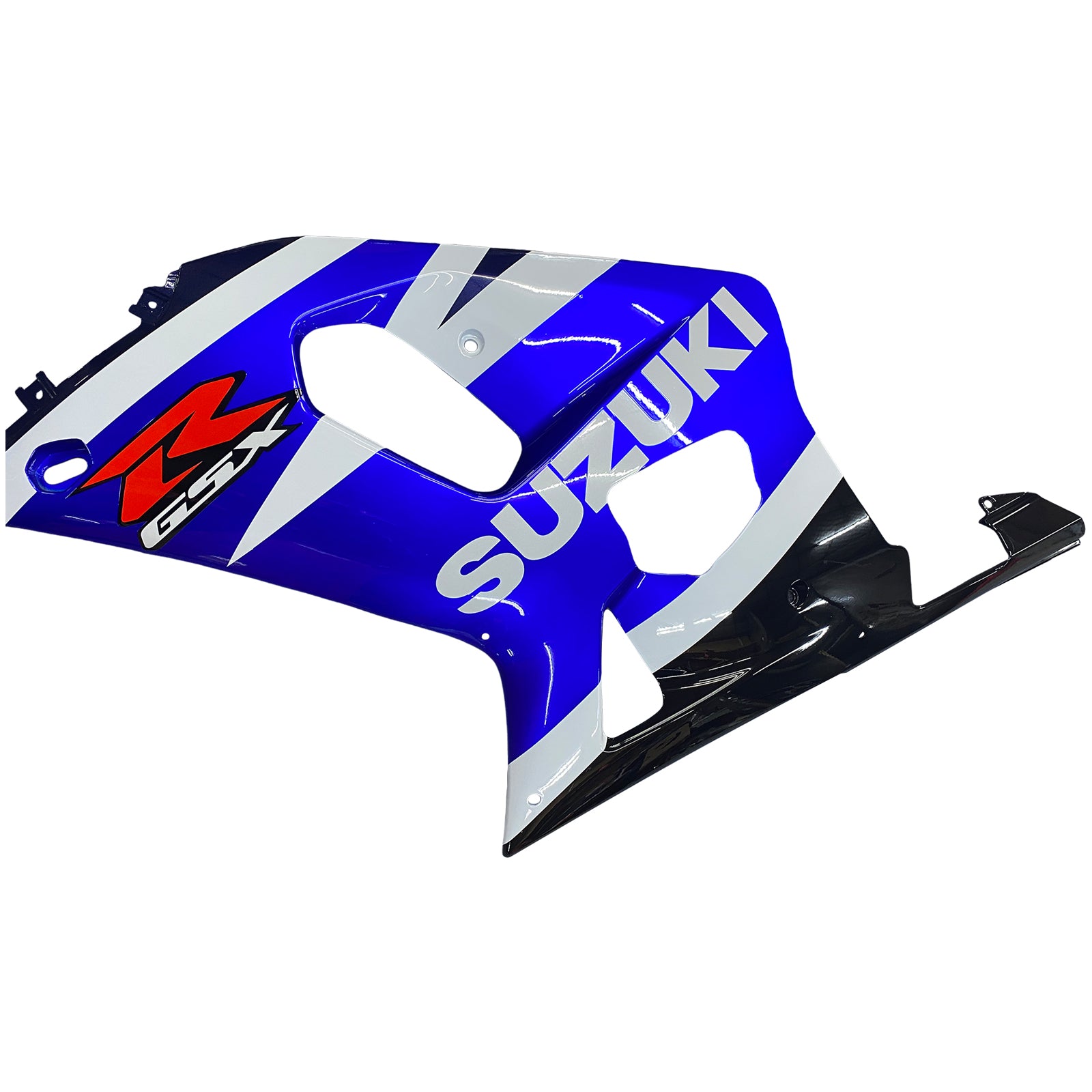 Amotopart Suzuki 01-03 GSXR600 & 00-03 GSXR750 Kit de carénage bleu blanc noir