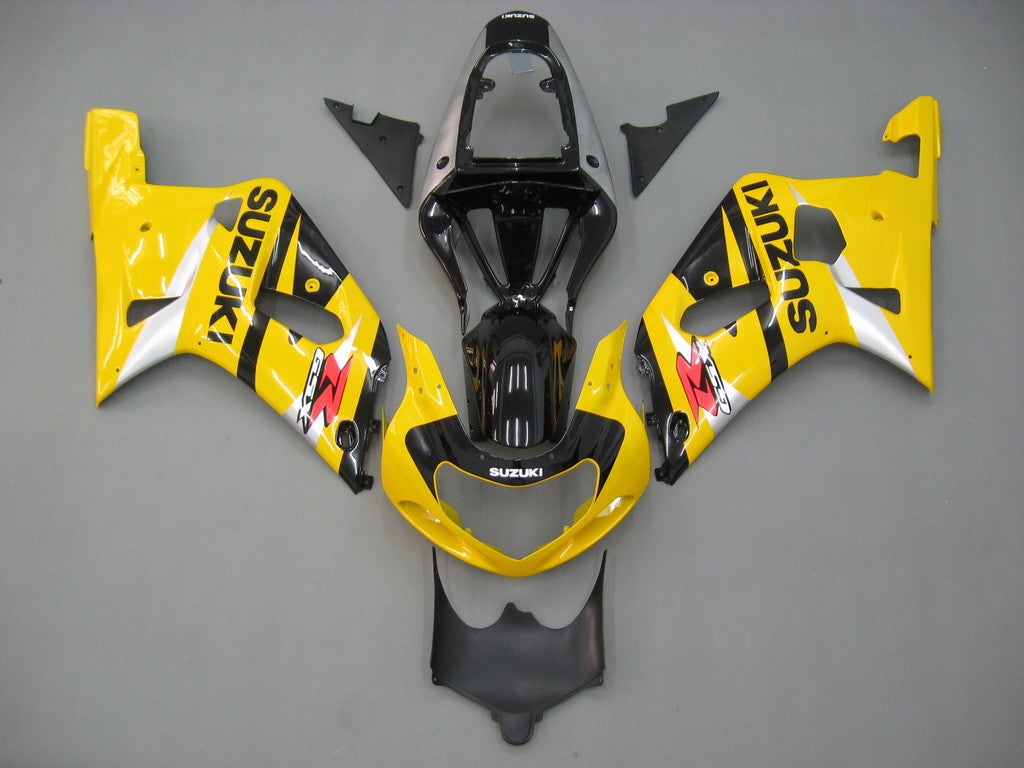 Amotopart Suzuki 01-03 GSXR600 & 00-03 GSXR750 Fairing Yellow Kit