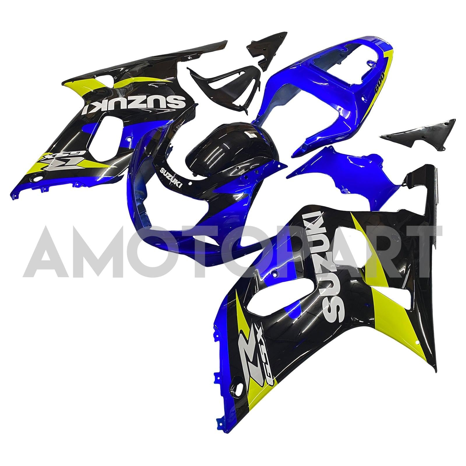 Amotopart Suzuki 01-03 GSXR600 & 00–03 GSXR750 Blau Schwarz GSXR Racing Verkleidungssatz