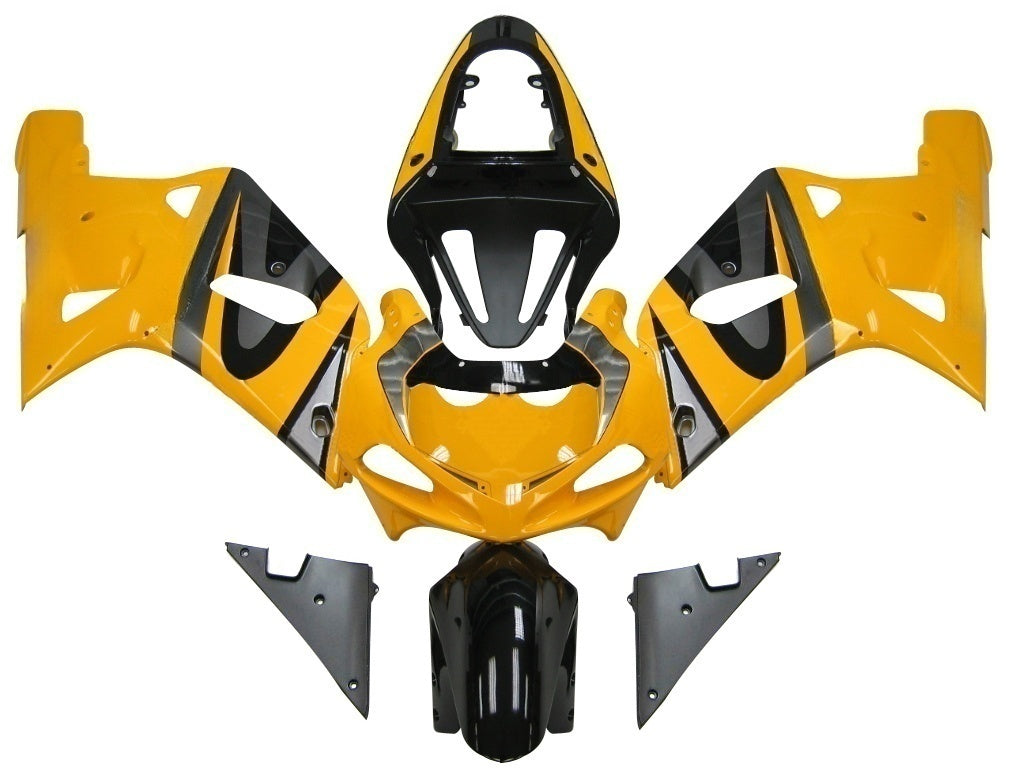 Amotopart Suzuki 01-03 GSXR600 & 00-03 GSXR750 Fairing Yellow Grey Kit