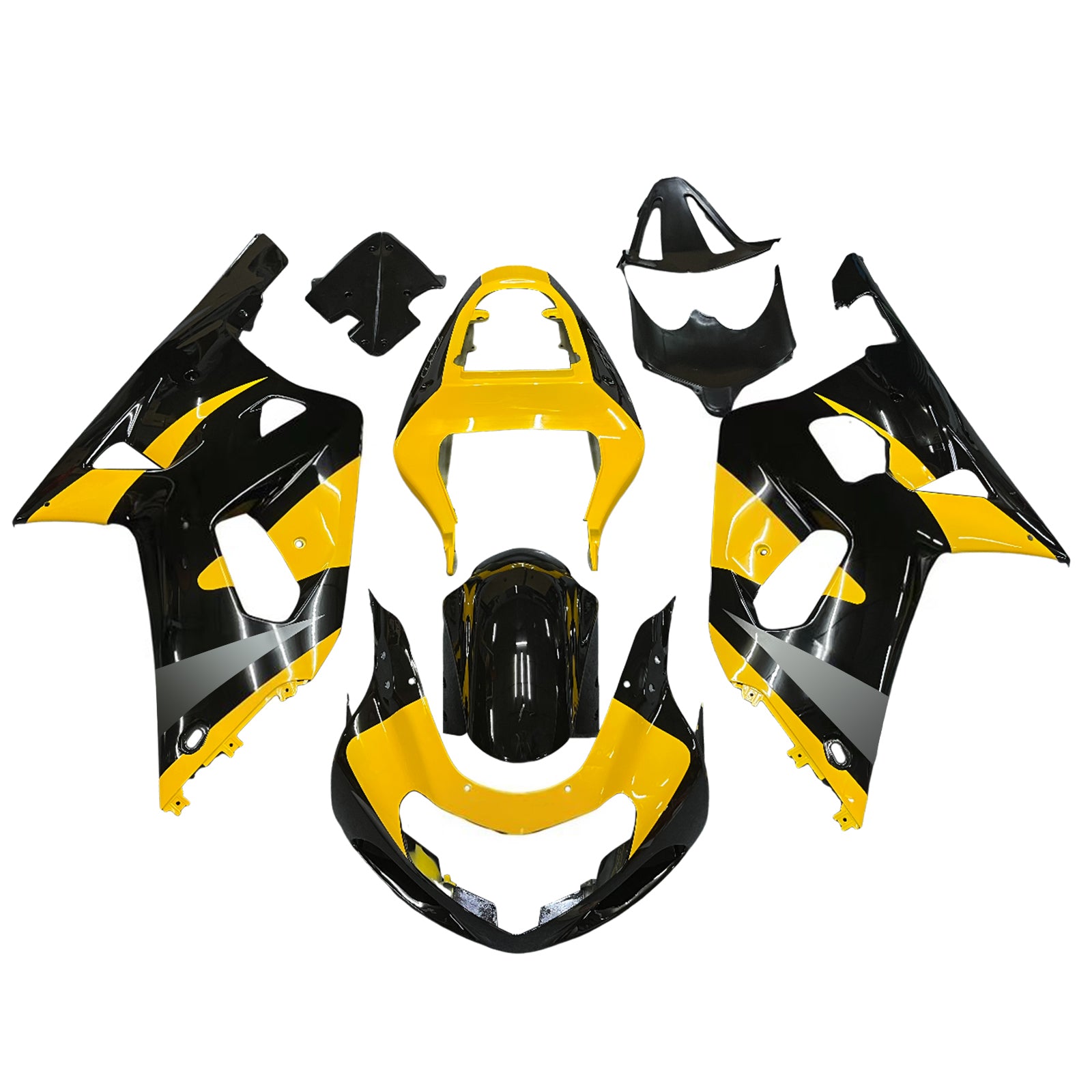 Amotopart Suzuki 01-03 GSXR600 & 00-03 GSXR750 GSXR Racing Black & Yellow Fairing Kit