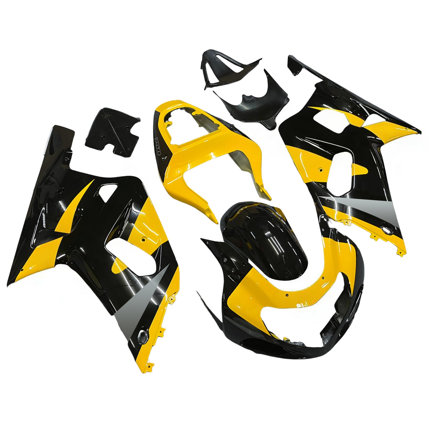 Amotopart Suzuki 01-03 GSXR600 & 00-03 GSXR750 GSXR Racing Black & Yellow Fairing Kit